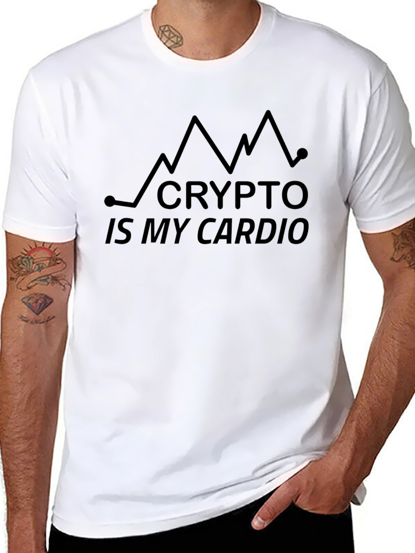 Crypto Is My Cardio Black T-Shirt