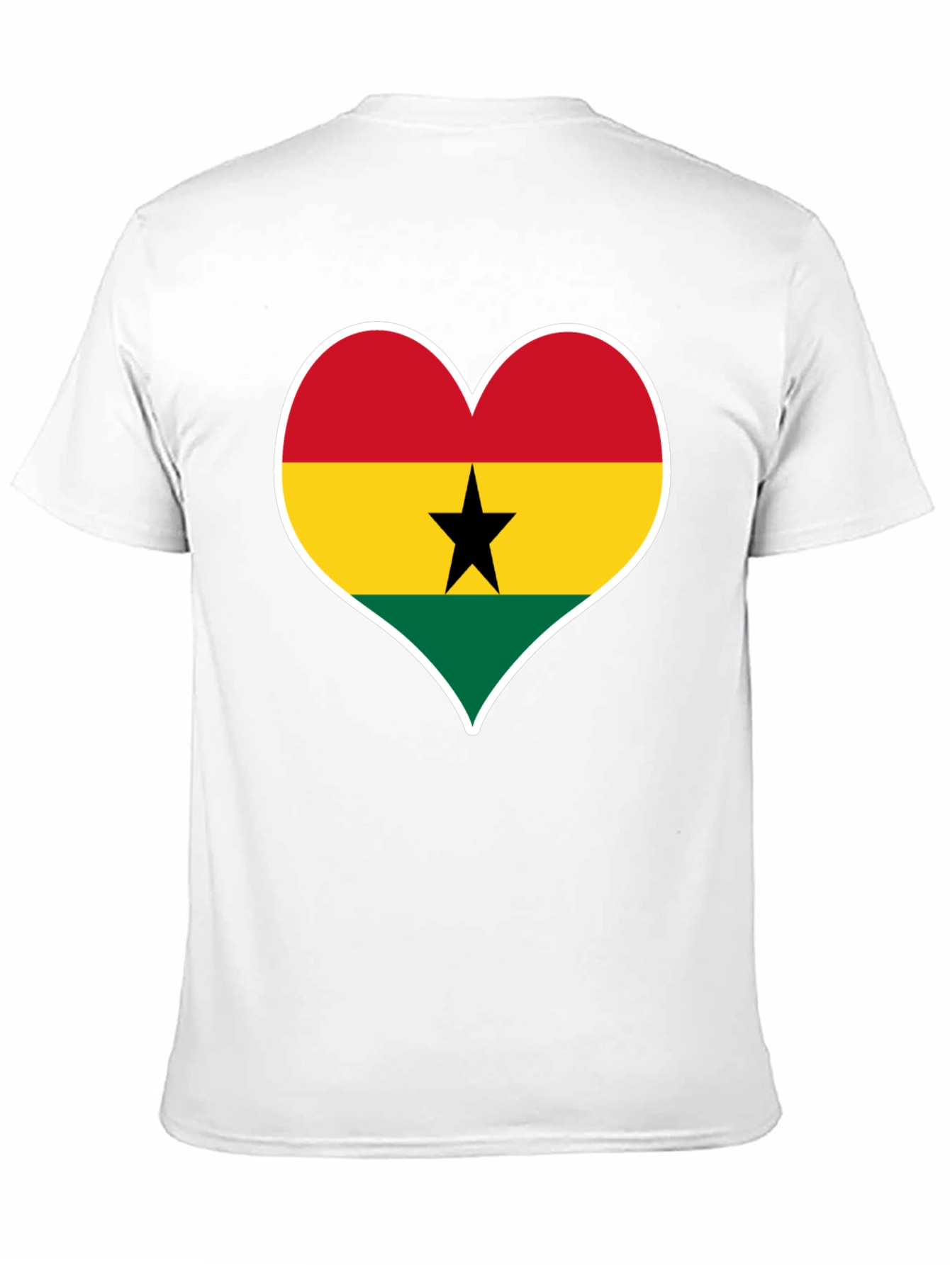 Ghana Flag Heart T-Shirt - Show Your Pride!