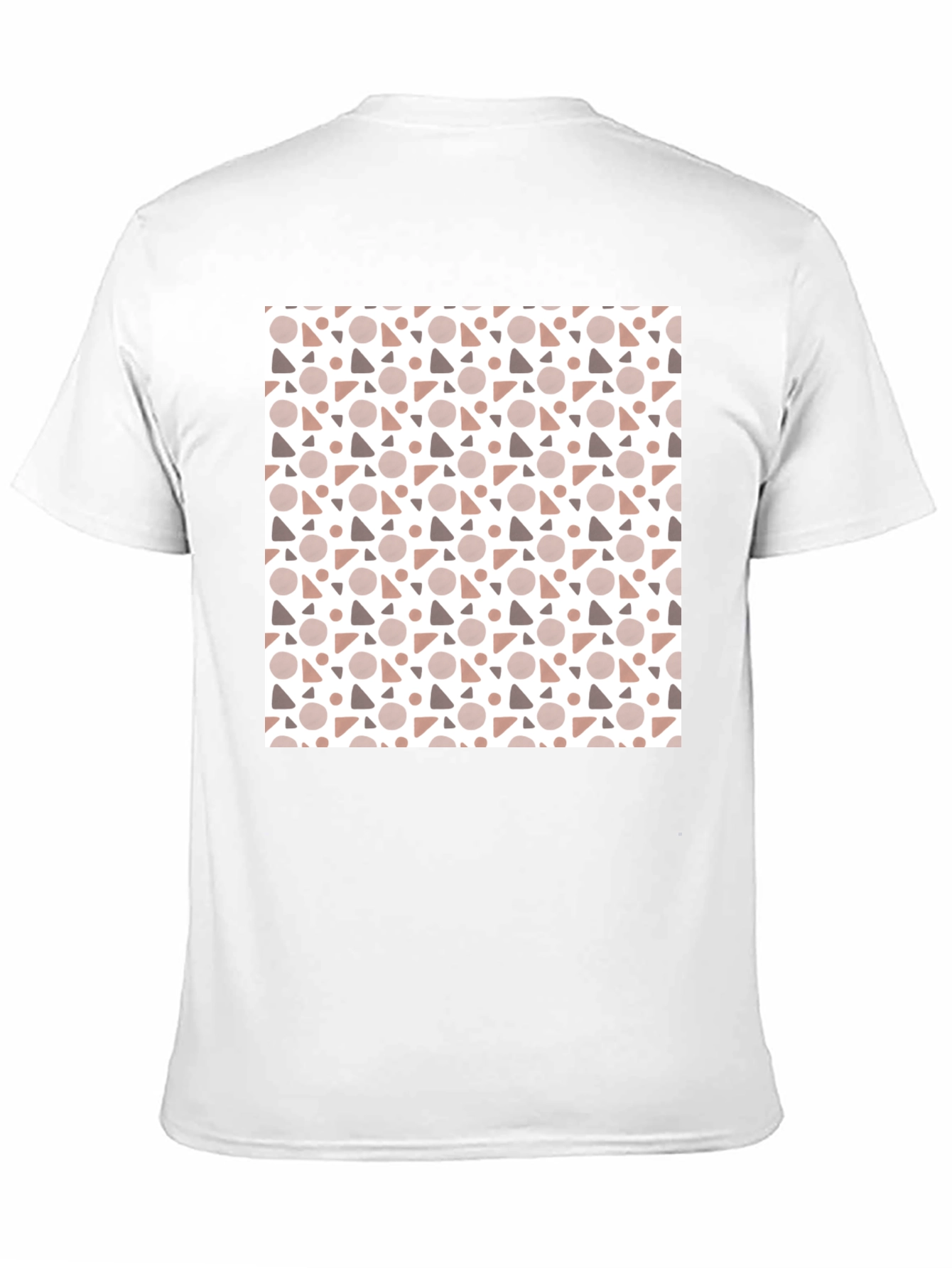 Modern Geometric Pattern Black T-Shirt