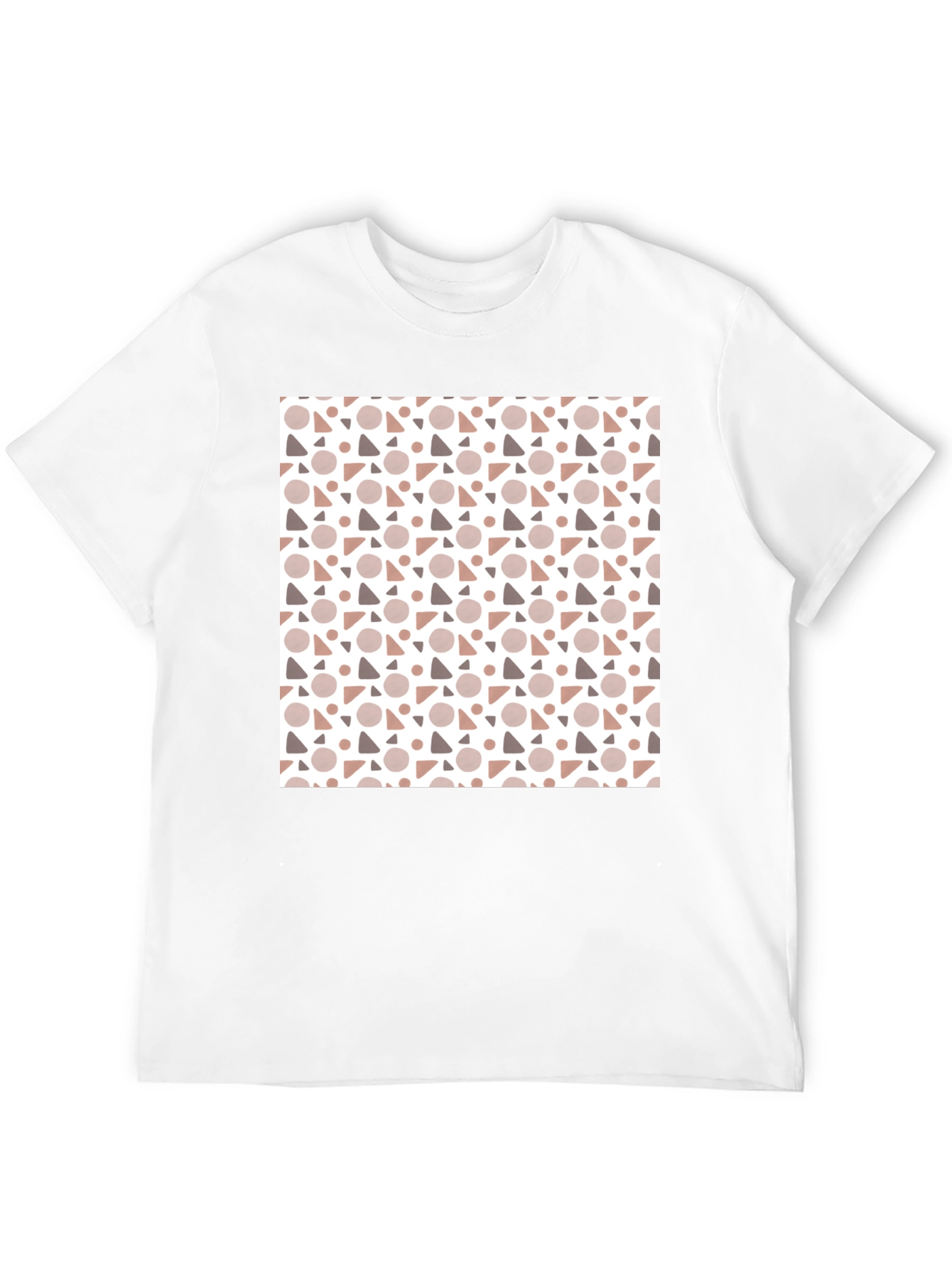 Modern Geometric Pattern Black T-Shirt