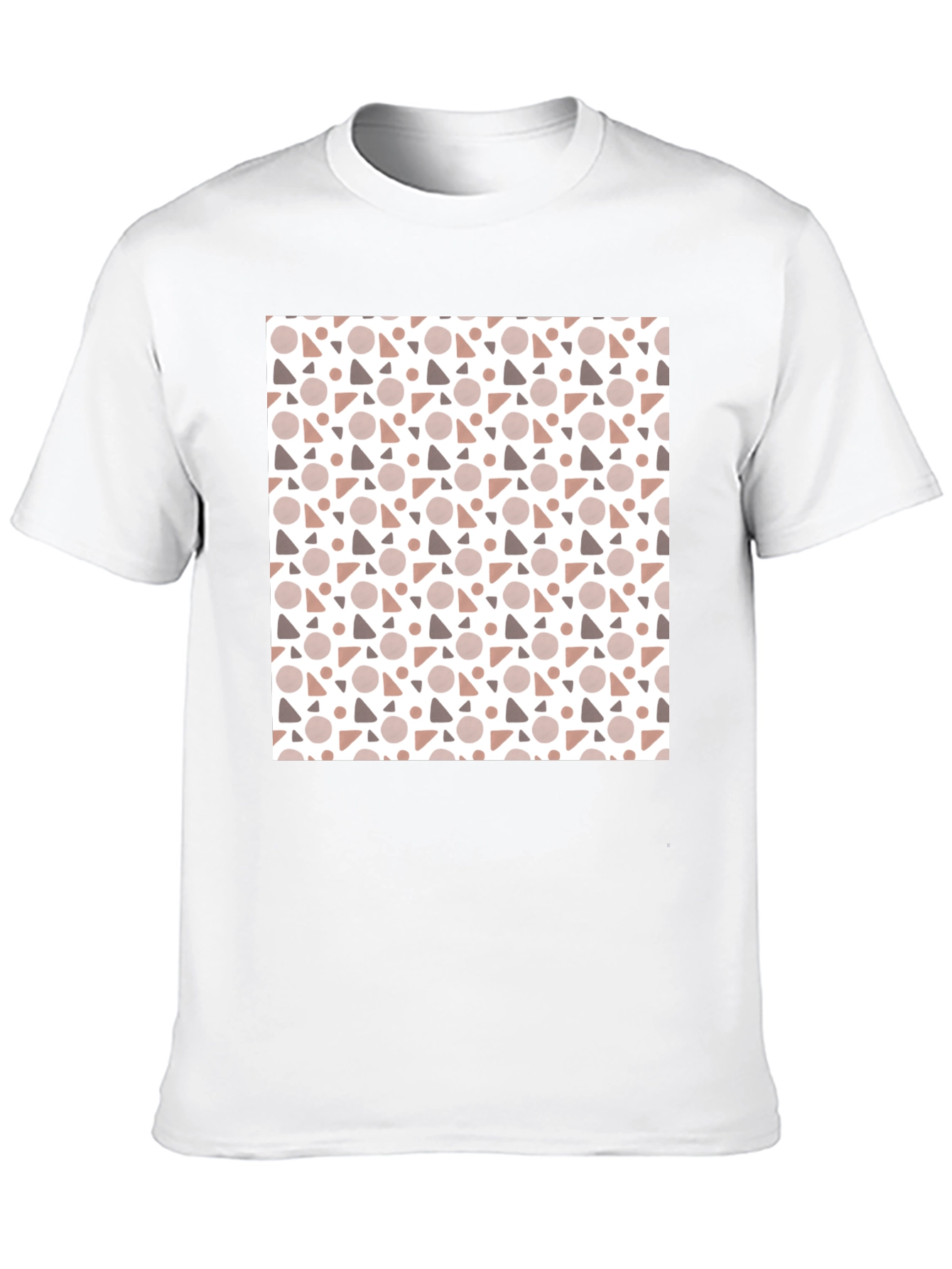 Modern Geometric Pattern Black T-Shirt