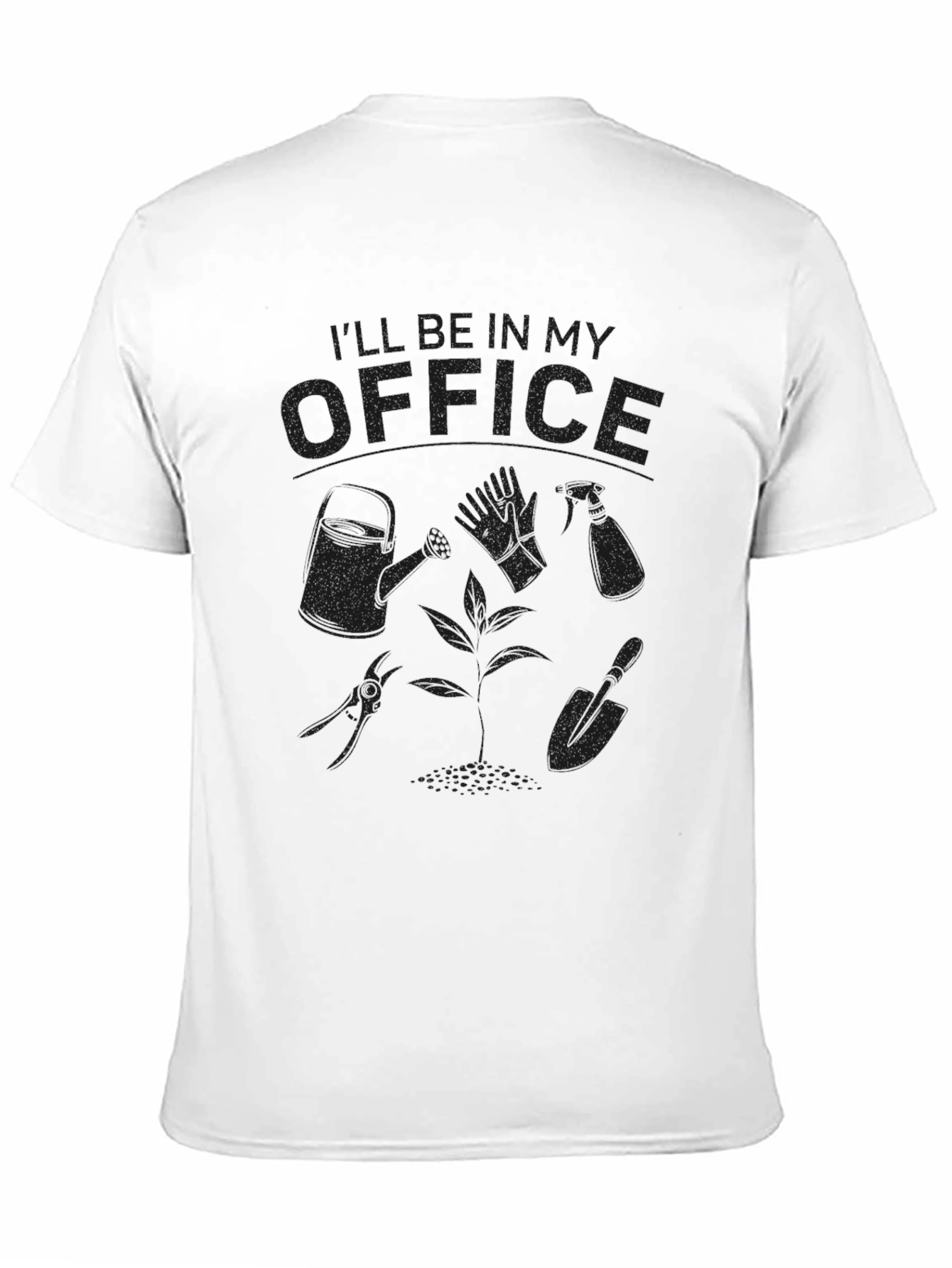 Gardeners Office Black T-Shirt - Gardening Gifts