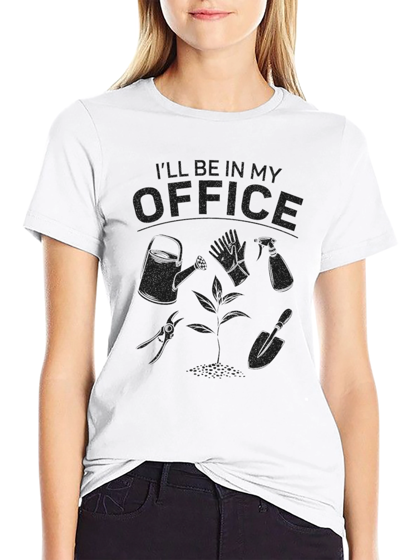 Gardeners Office Black T-Shirt - Gardening Gifts