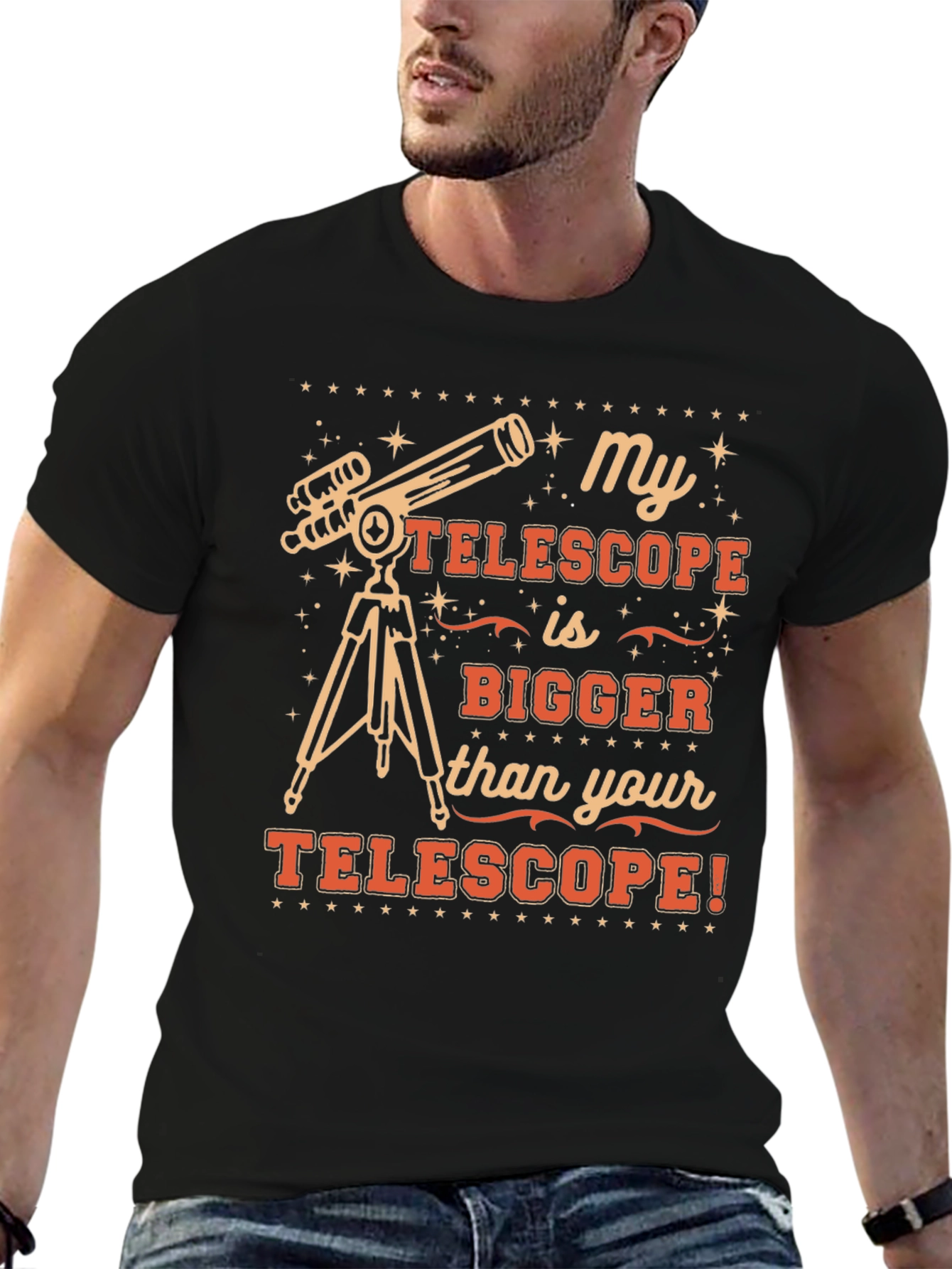 My Telescope is Bigger Funny Space T-Shirt