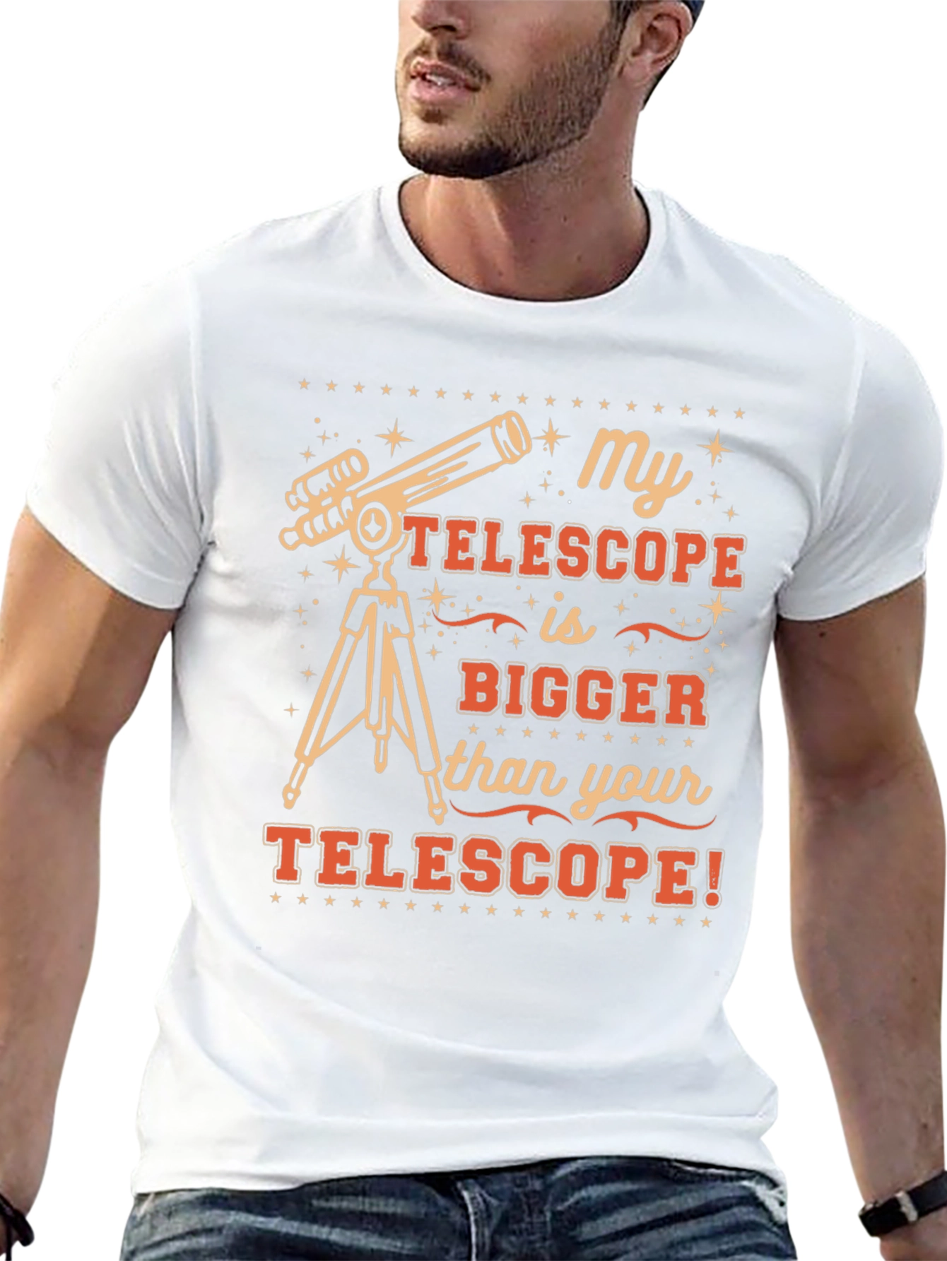 My Telescope is Bigger Funny Space T-Shirt