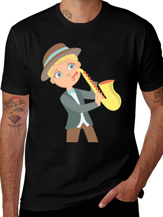 Saxophone Player Graphic T-Shirt