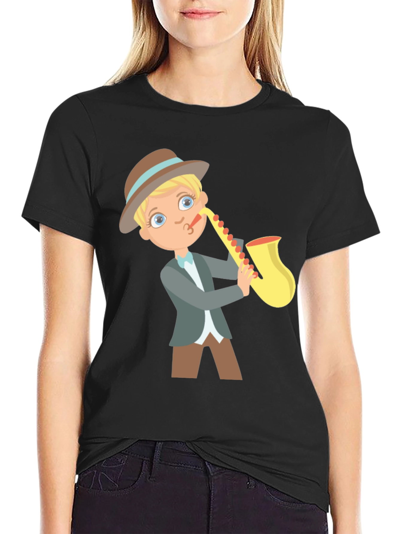 Saxophone Player Graphic T-Shirt
