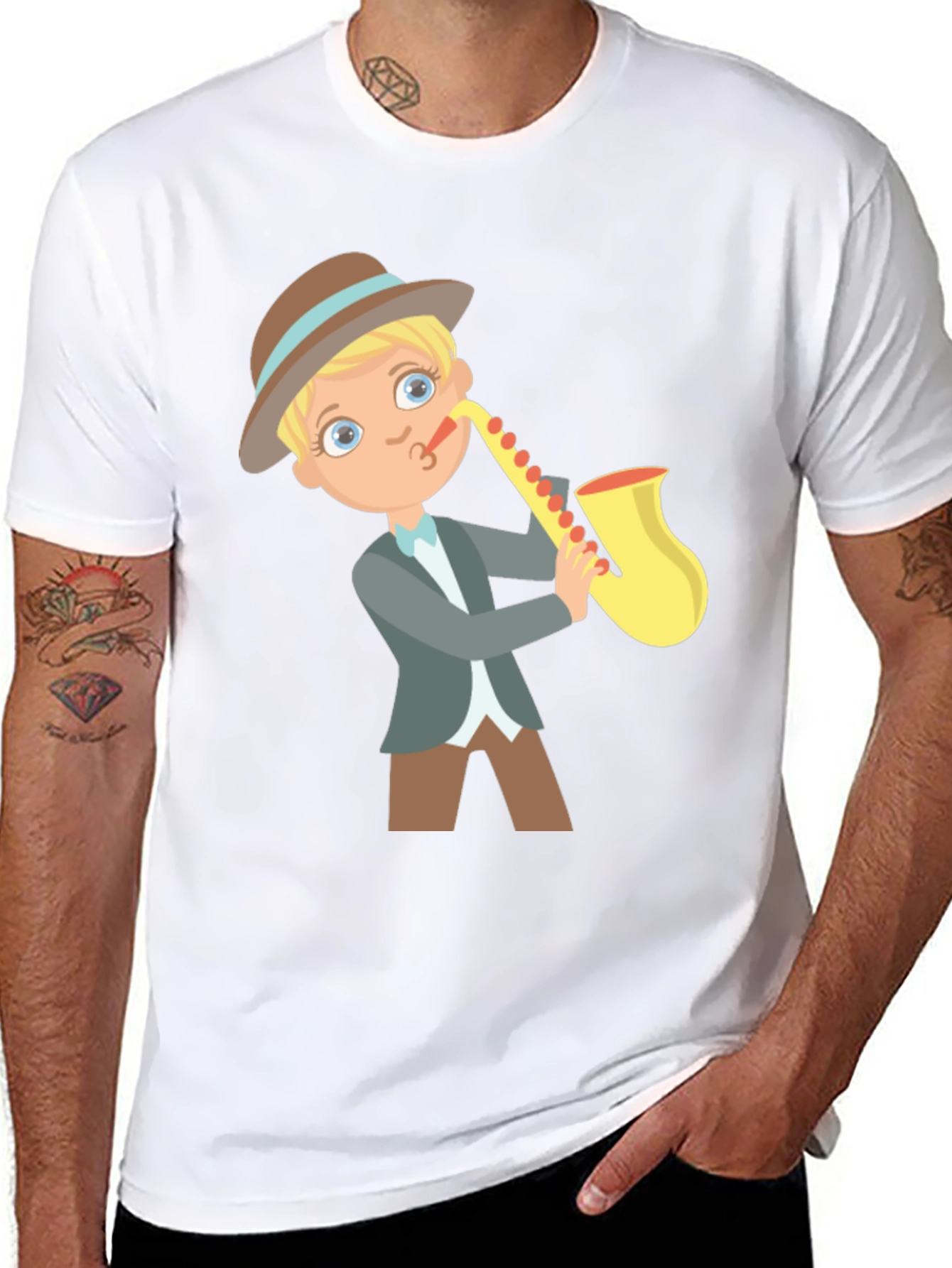 Saxophone Player Graphic T-Shirt