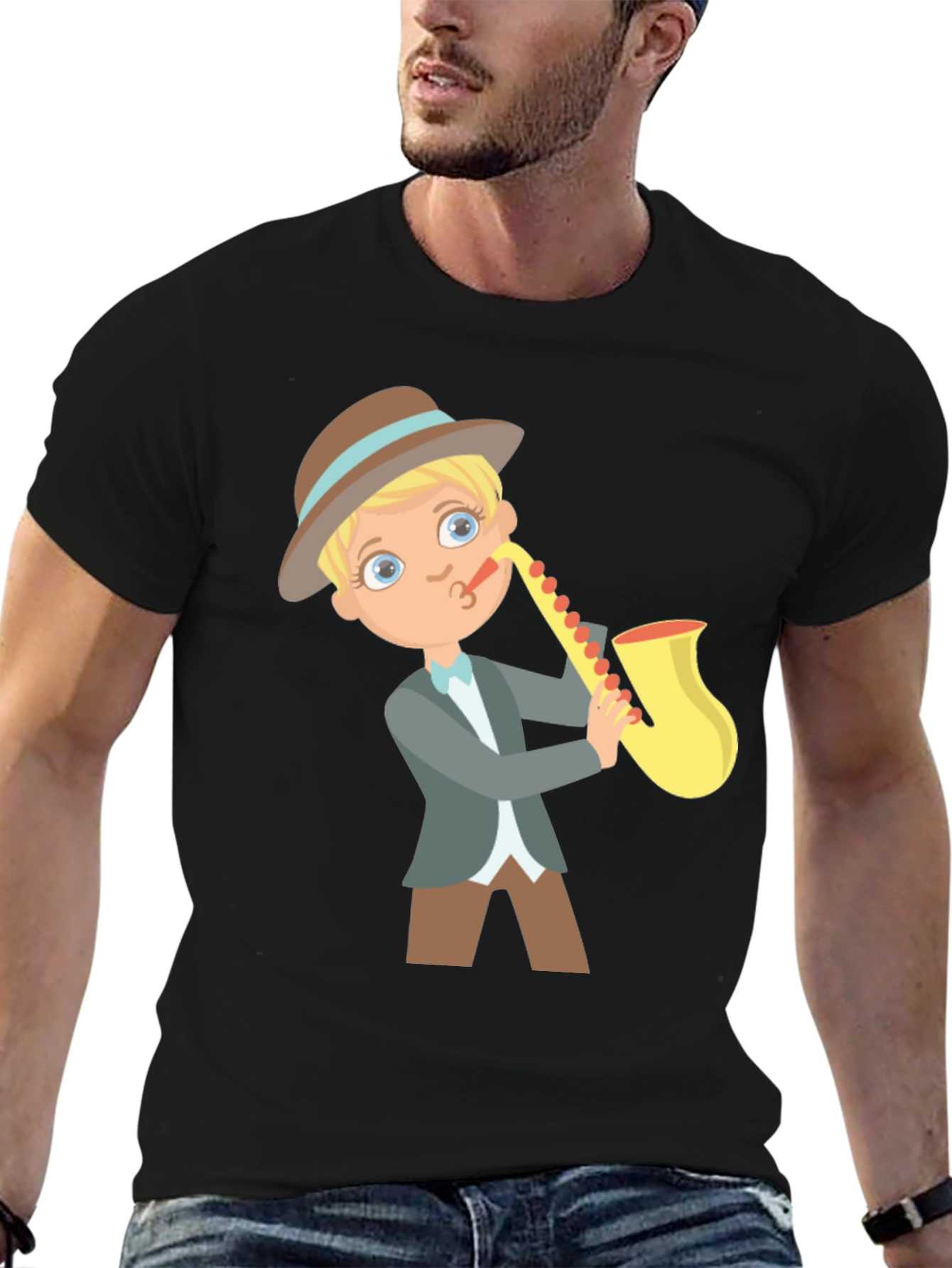 Saxophone Player Graphic T-Shirt