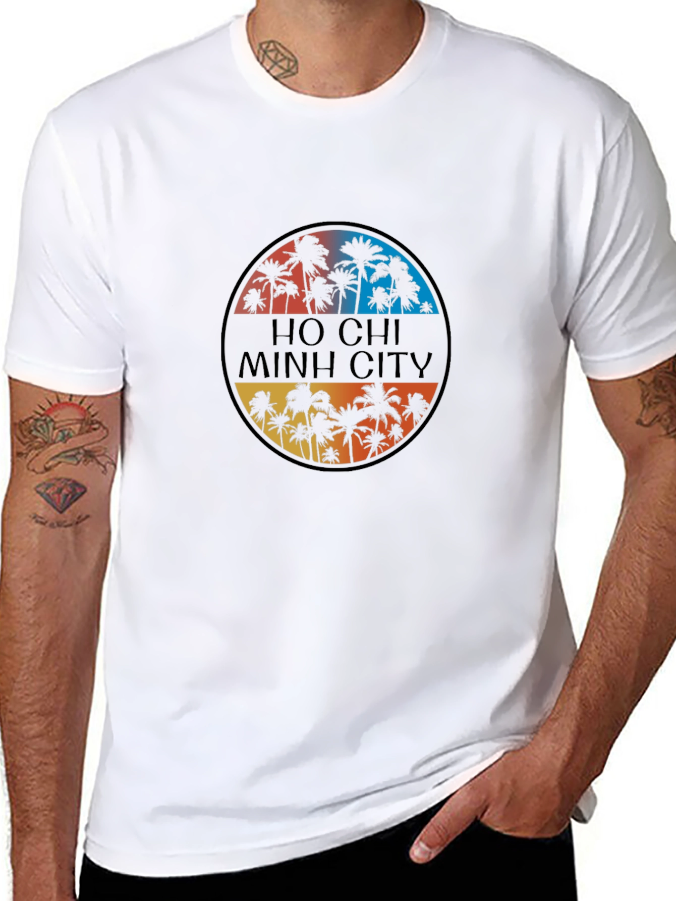 Ho Chi Minh City Palm Tree Graphic T-Shirt