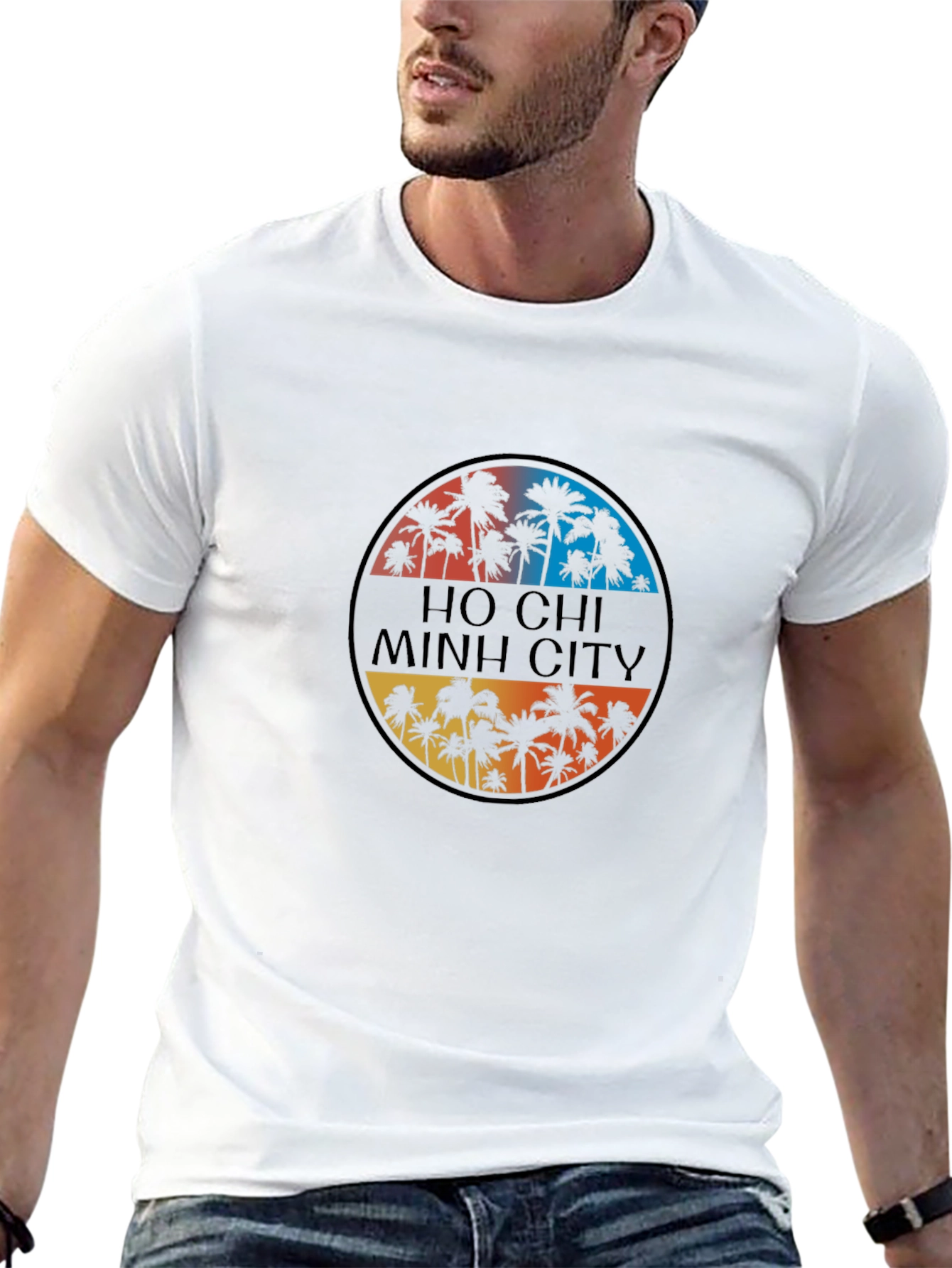 Ho Chi Minh City Palm Tree Graphic T-Shirt