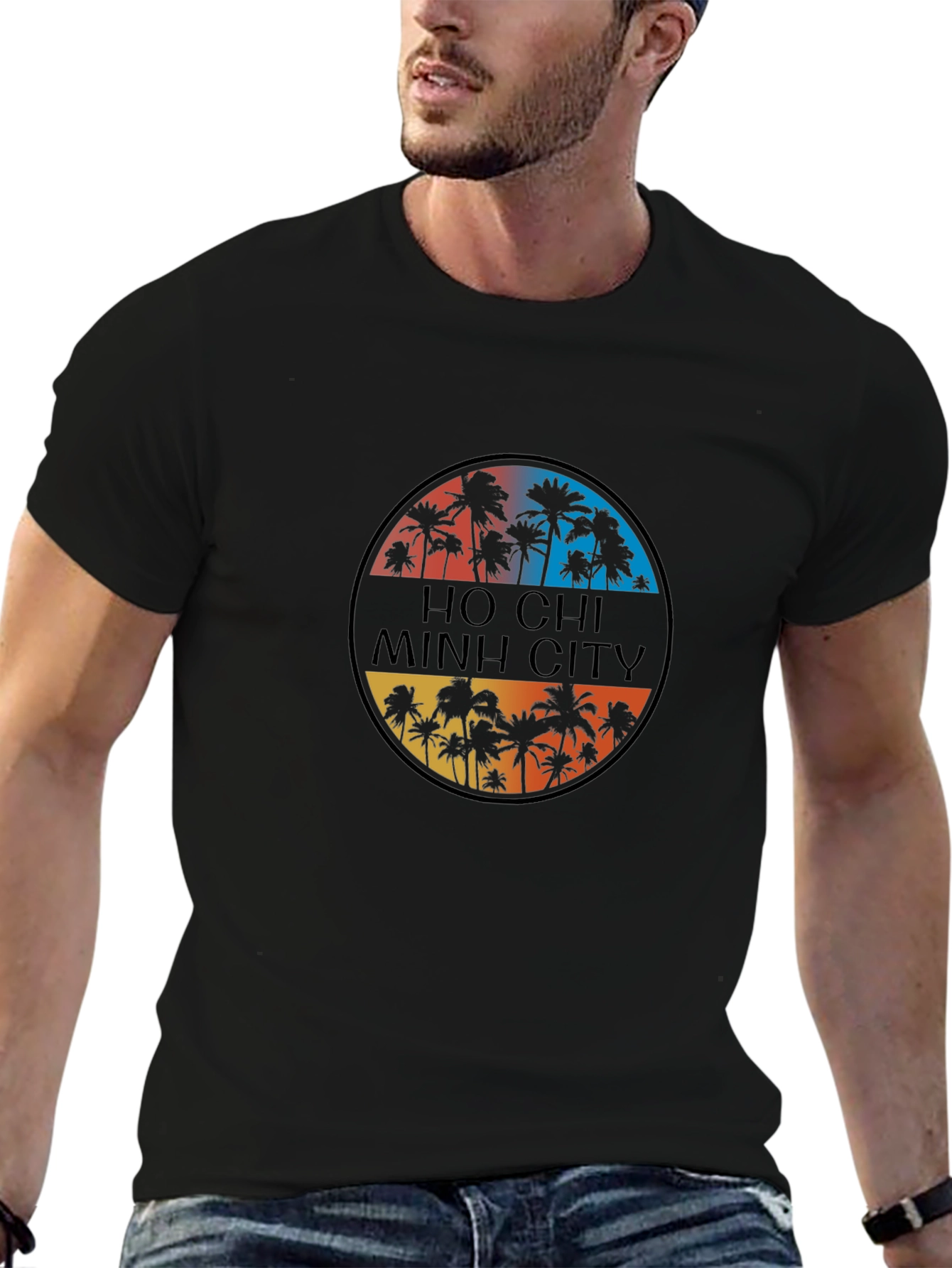 Ho Chi Minh City Palm Tree Graphic T-Shirt