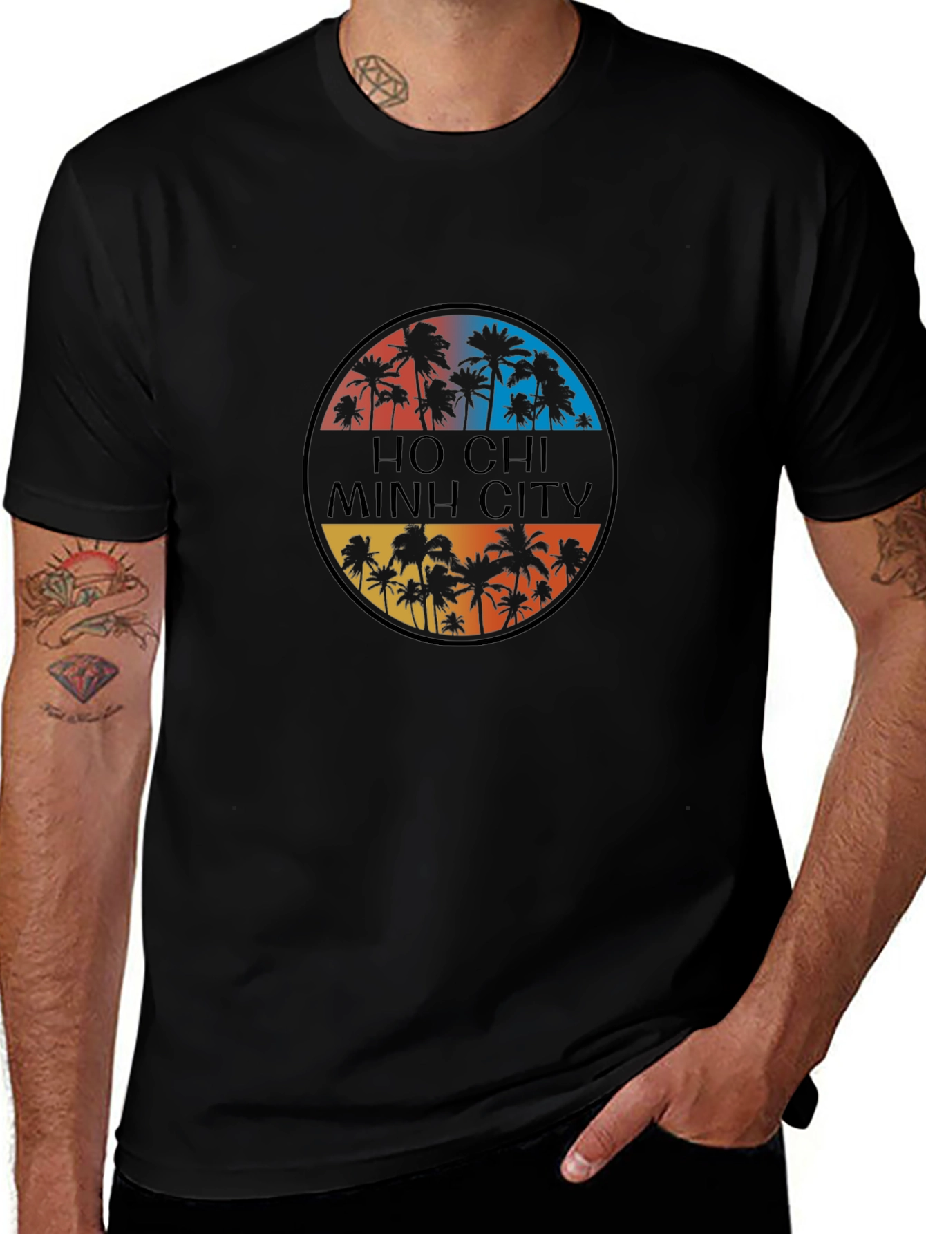 Ho Chi Minh City Palm Tree Graphic T-Shirt