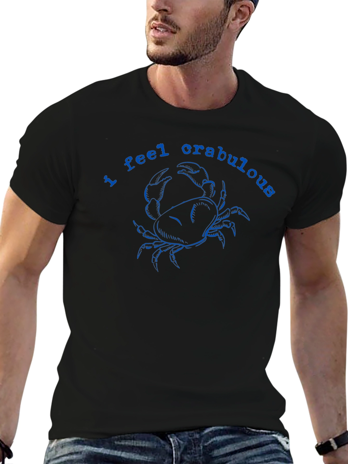 I Feel Crabulous Graphic Tee - Black