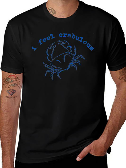 I Feel Crabulous Graphic Tee - Black