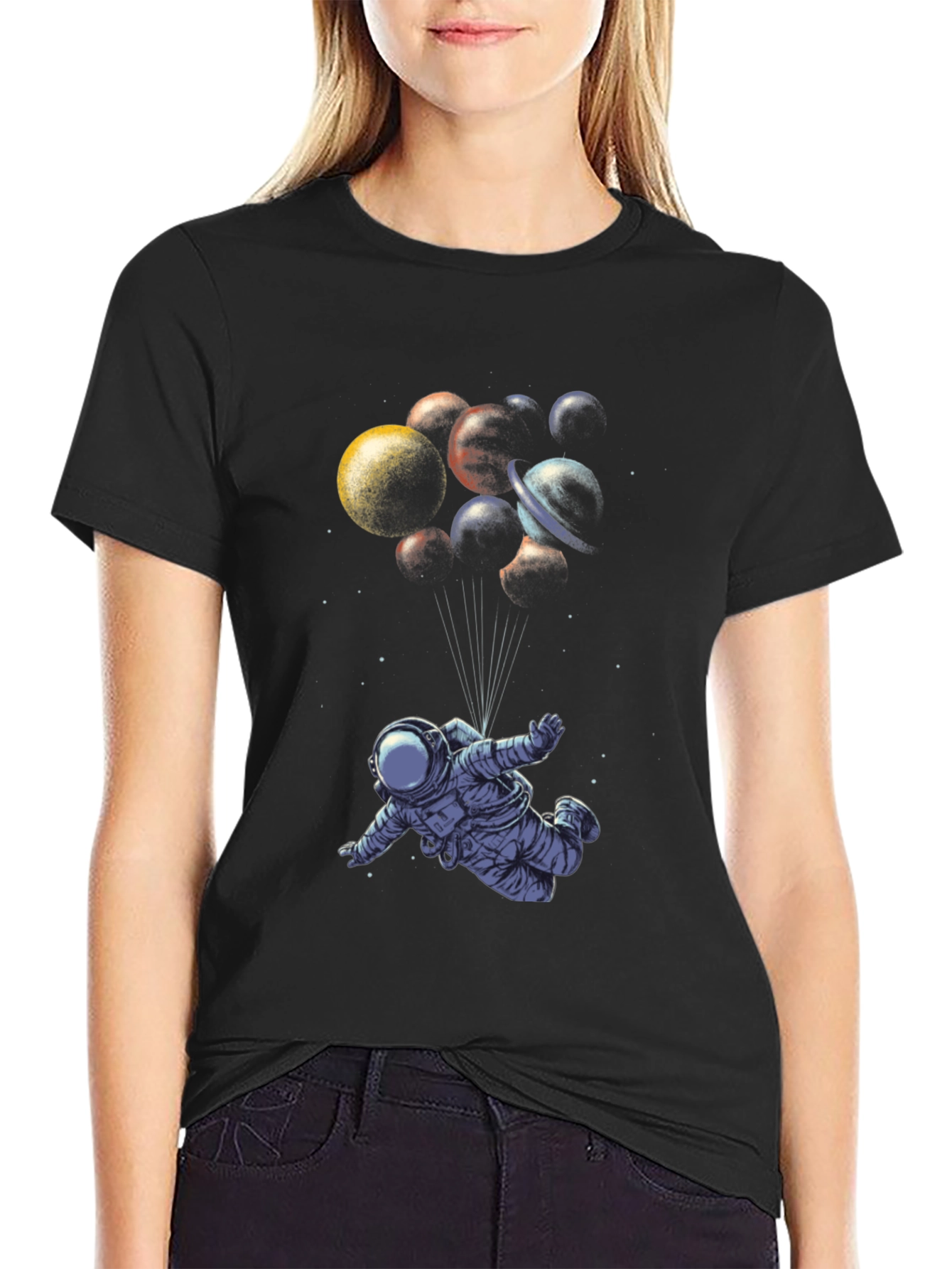 Astronaut Planet Balloons T-Shirt