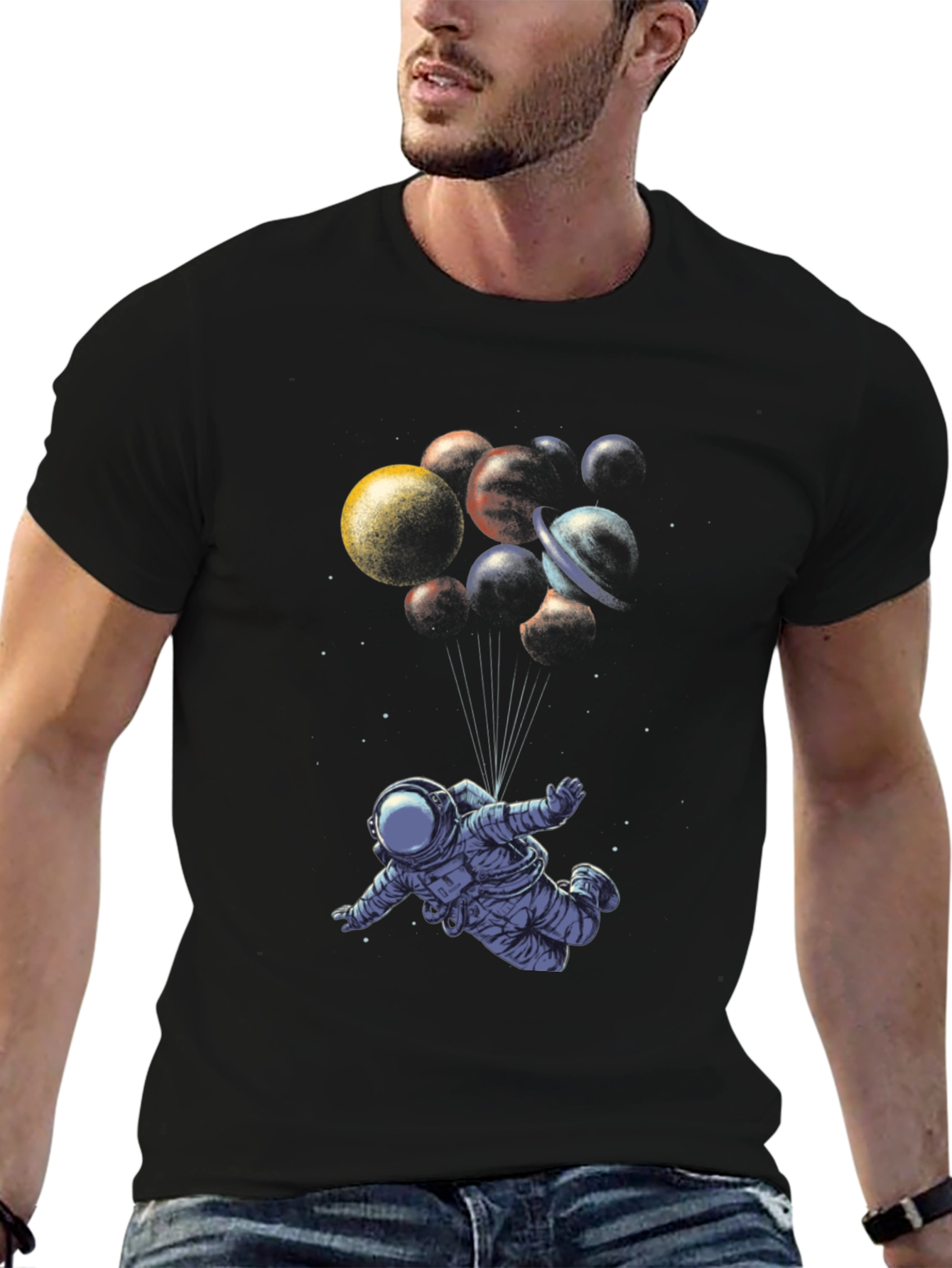 Astronaut Planet Balloons T-Shirt