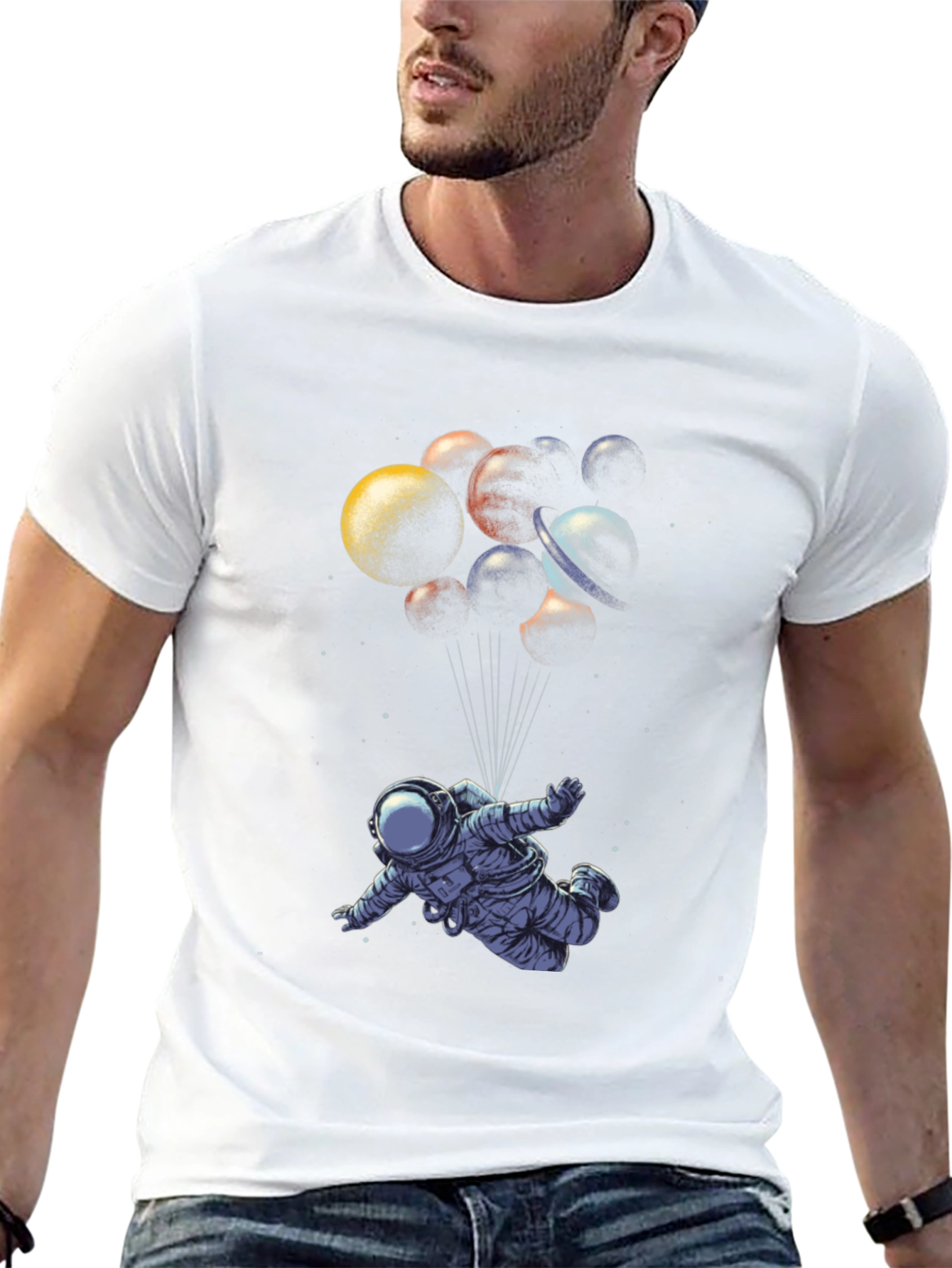 Astronaut Planet Balloons T-Shirt
