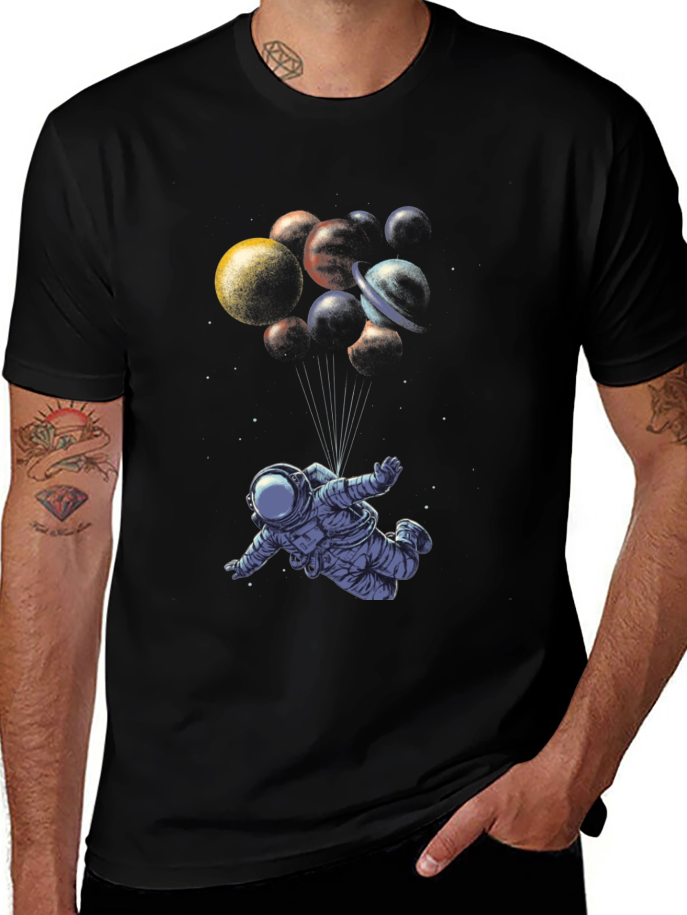 Astronaut Planet Balloons T-Shirt