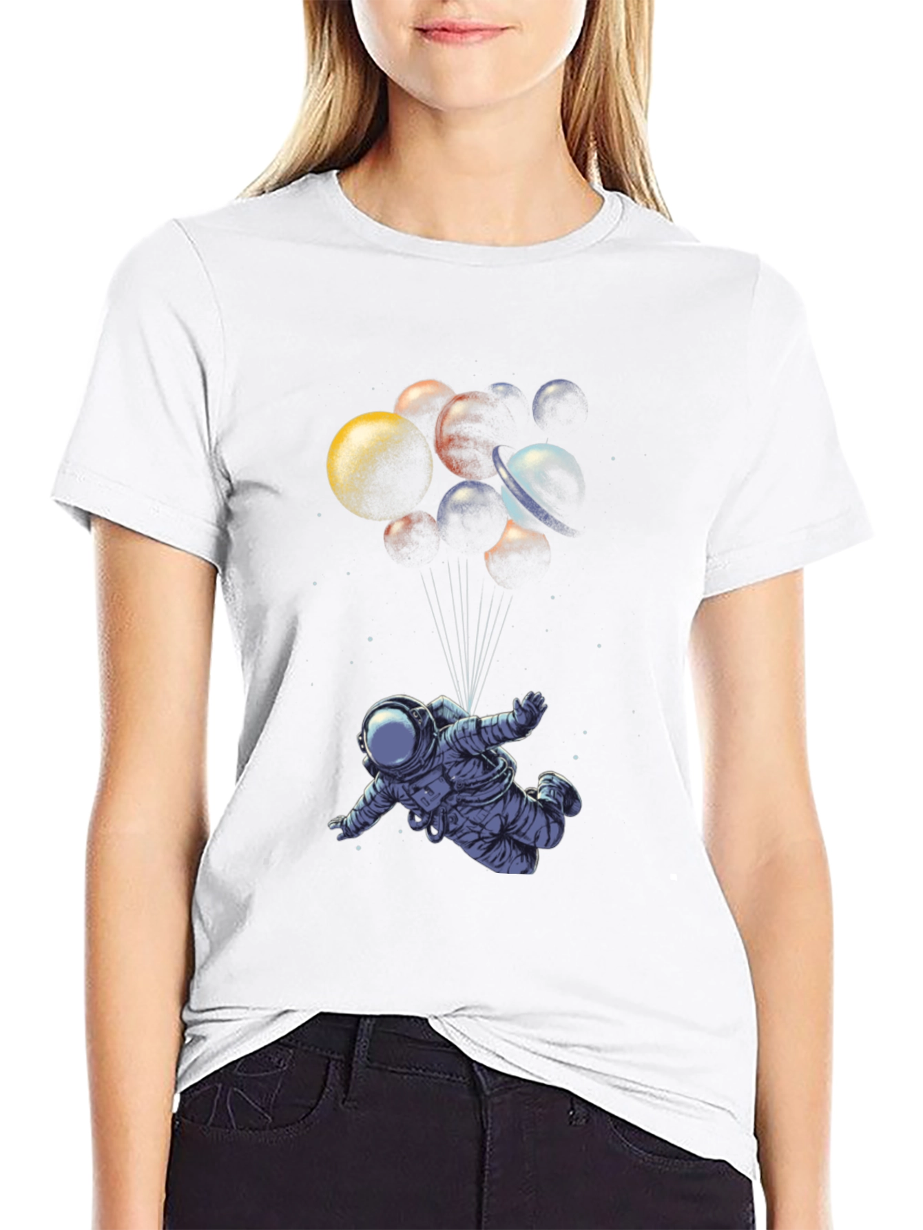 Astronaut Planet Balloons T-Shirt