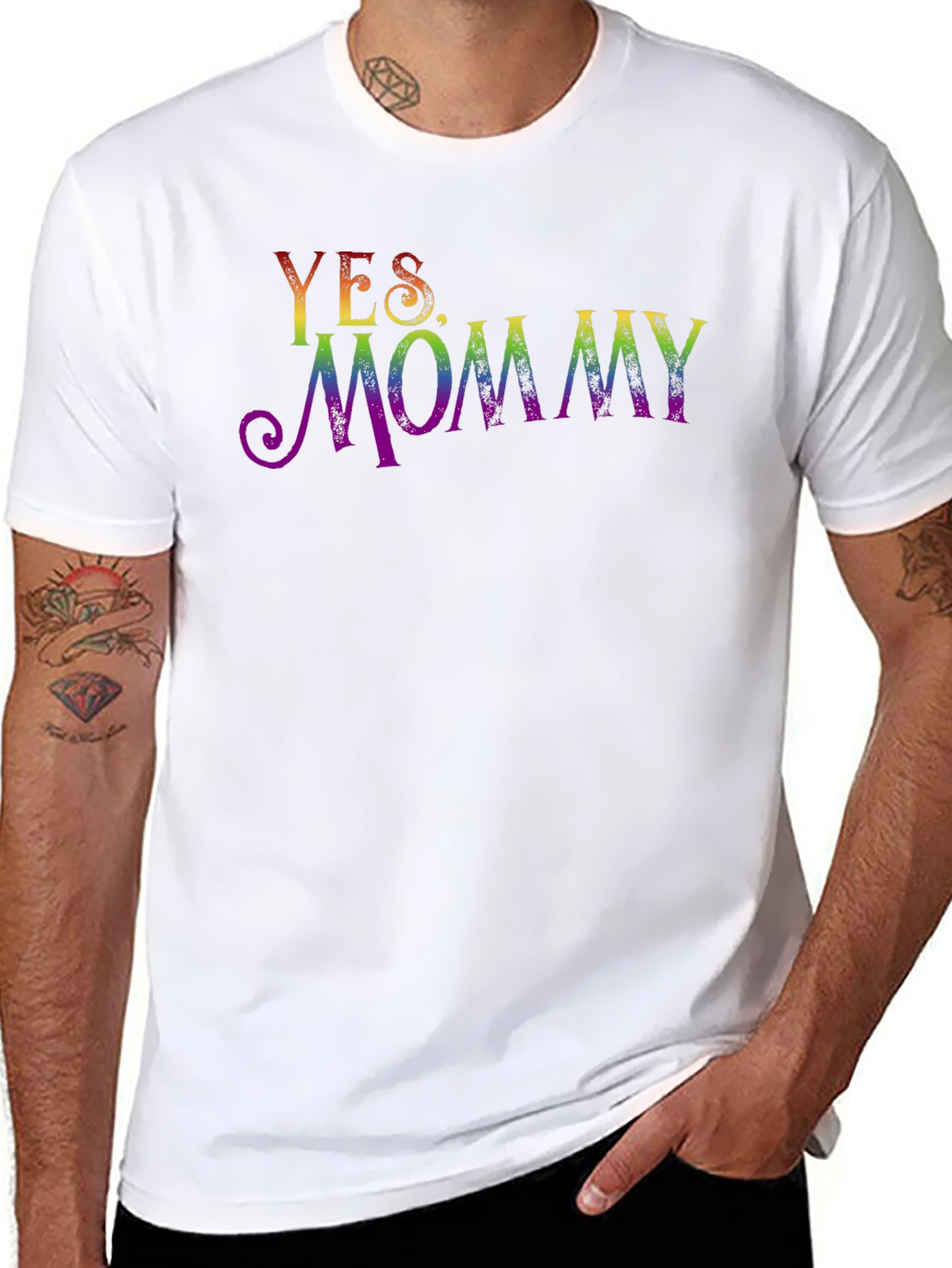 Yes Mommy Rainbow Pride Graphic Tee