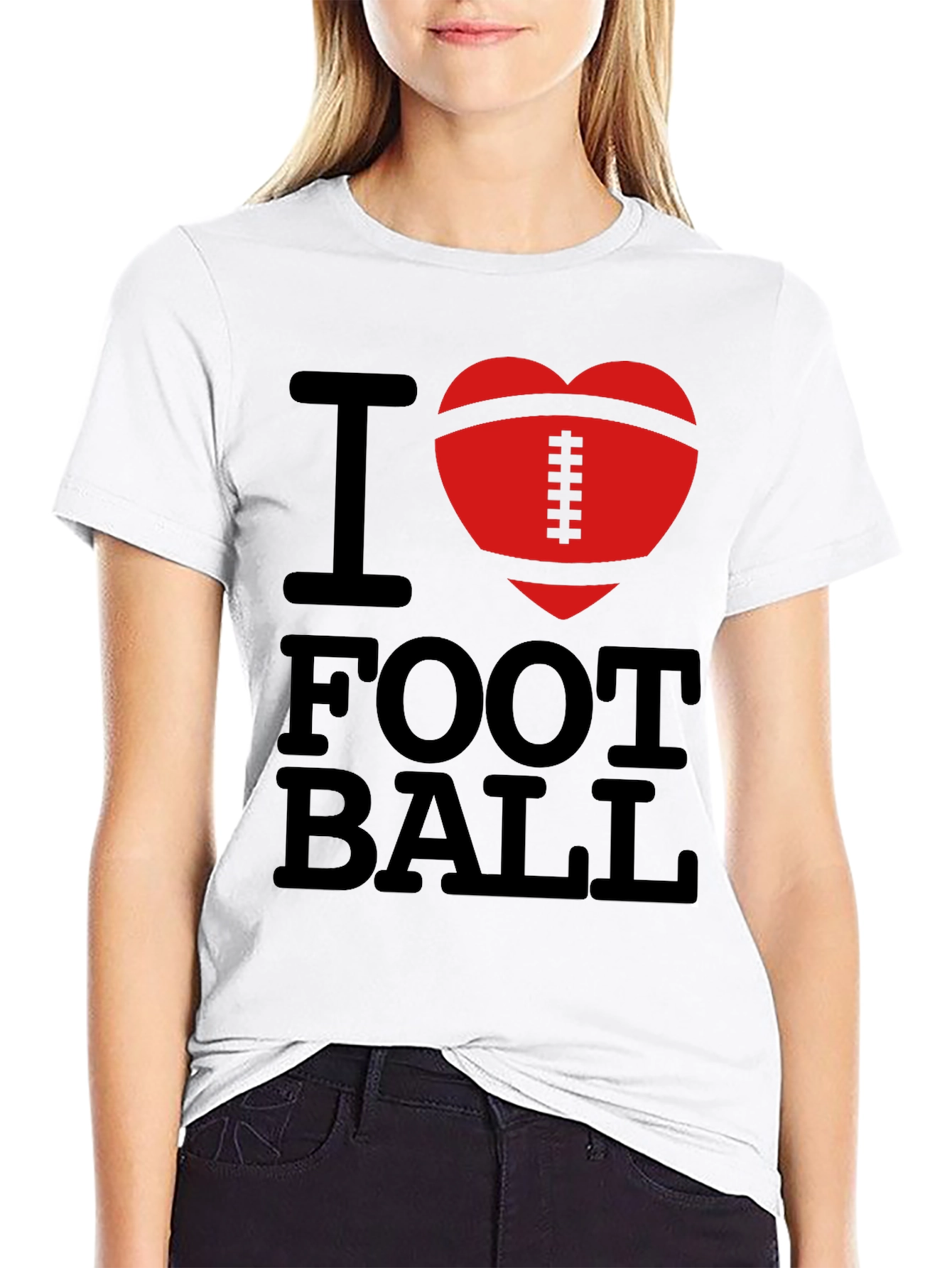I Heart Football Graphic T-Shirt