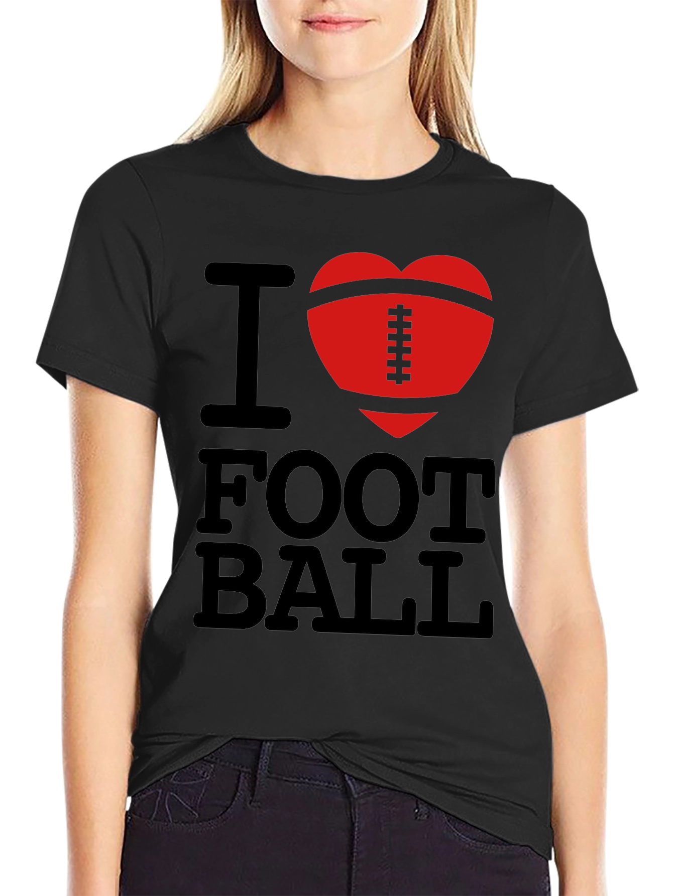 I Heart Football Graphic T-Shirt