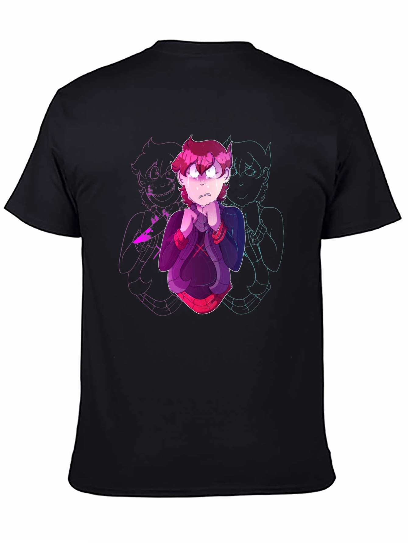 Cartoon Character Graphic Black T-Shirt