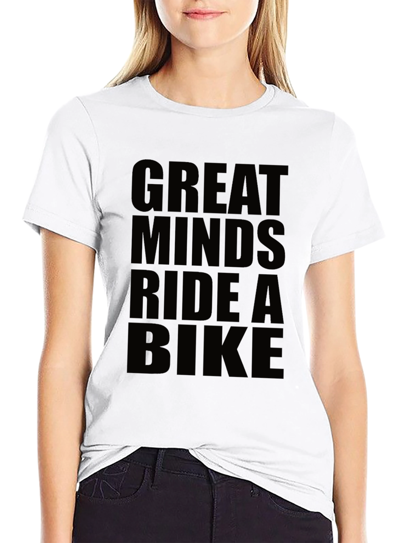 Great Minds Ride a Bike Black T-Shirt