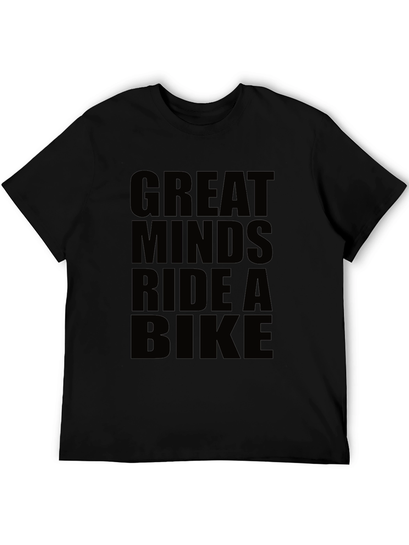 Great Minds Ride a Bike Black T-Shirt