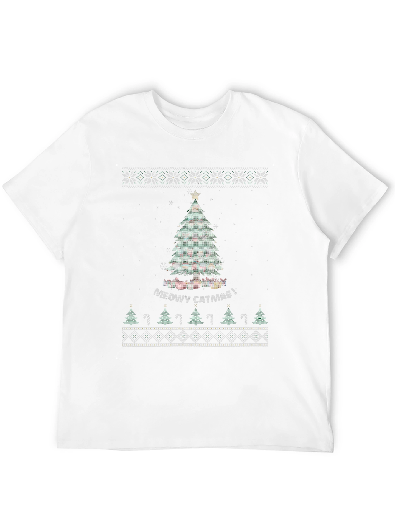 Meowy Catmas Christmas Tree Graphic Tee