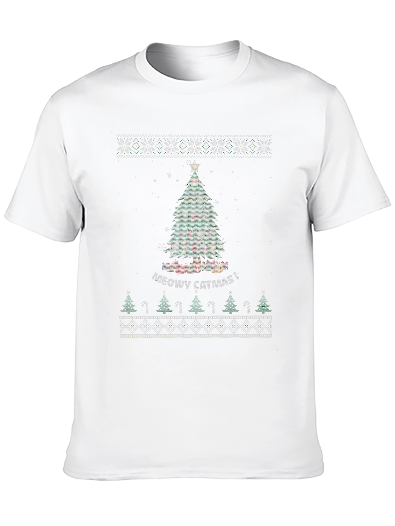 Meowy Catmas Christmas Tree Graphic Tee
