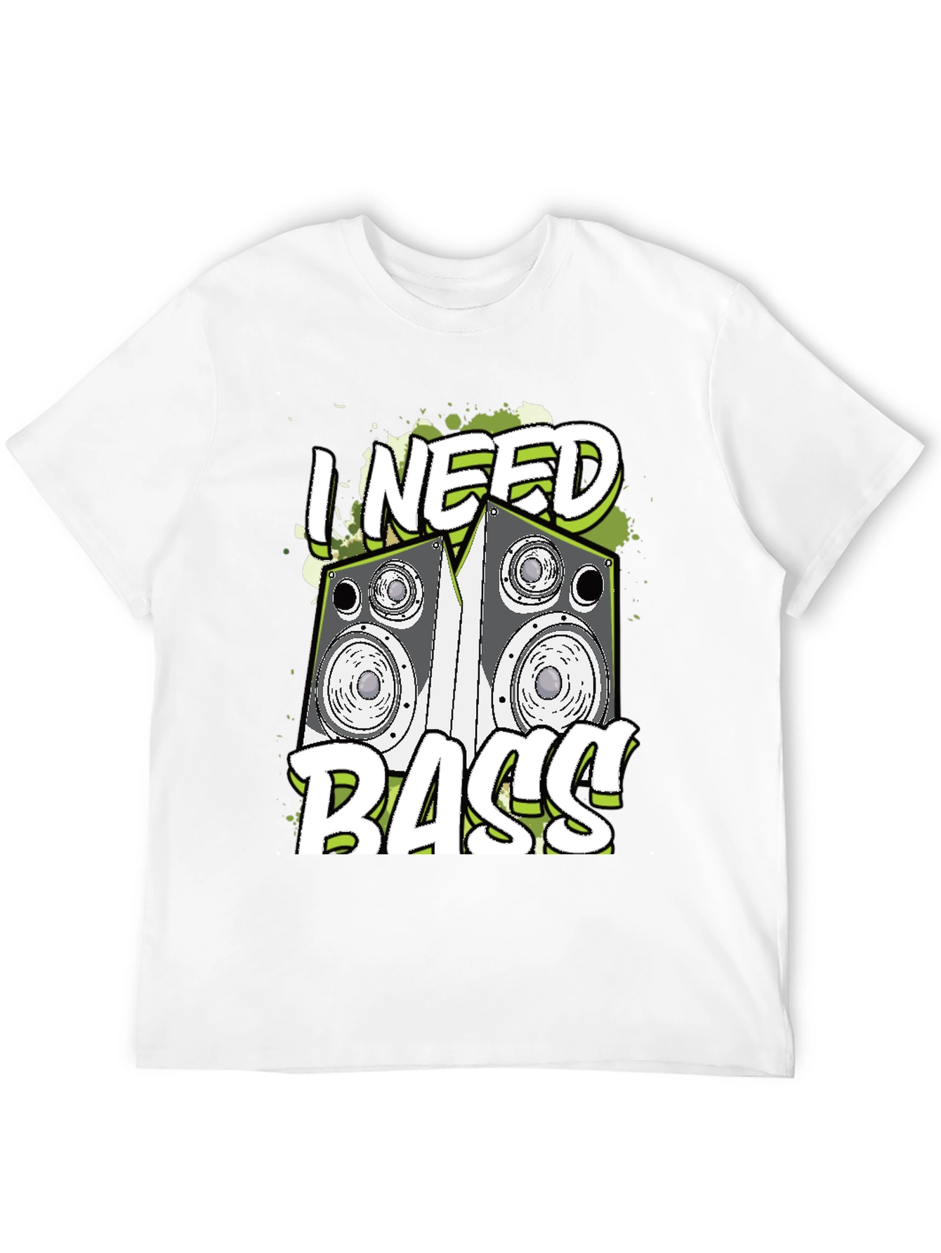 I Need Bass Graphic T-Shirt - Music Lover Tee