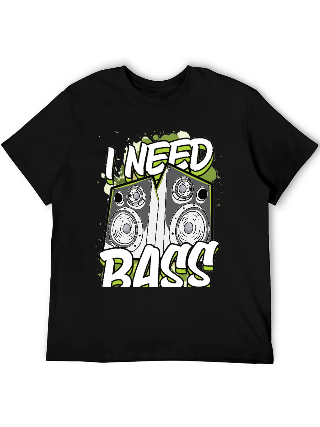 I Need Bass Graphic T-Shirt - Music Lover Tee
