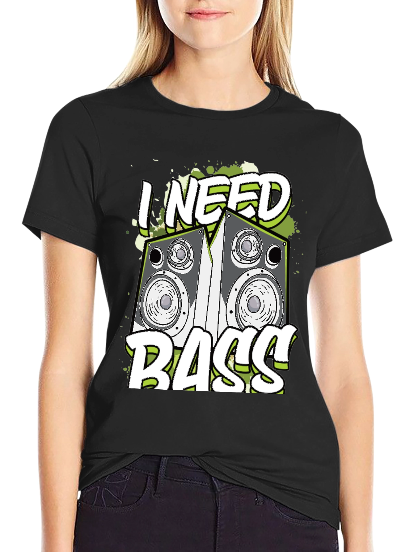 I Need Bass Graphic T-Shirt - Music Lover Tee