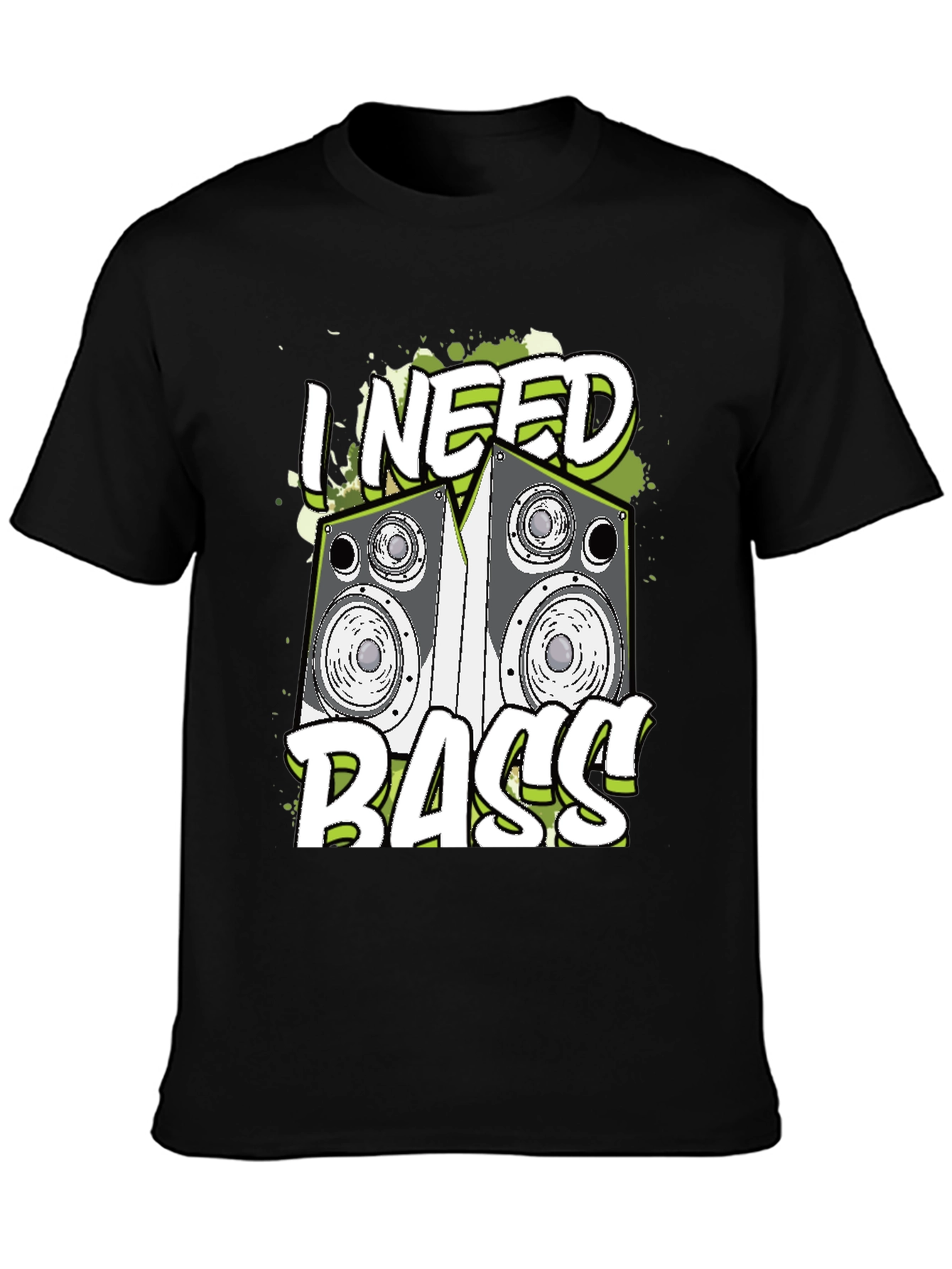 I Need Bass Graphic T-Shirt - Music Lover Tee
