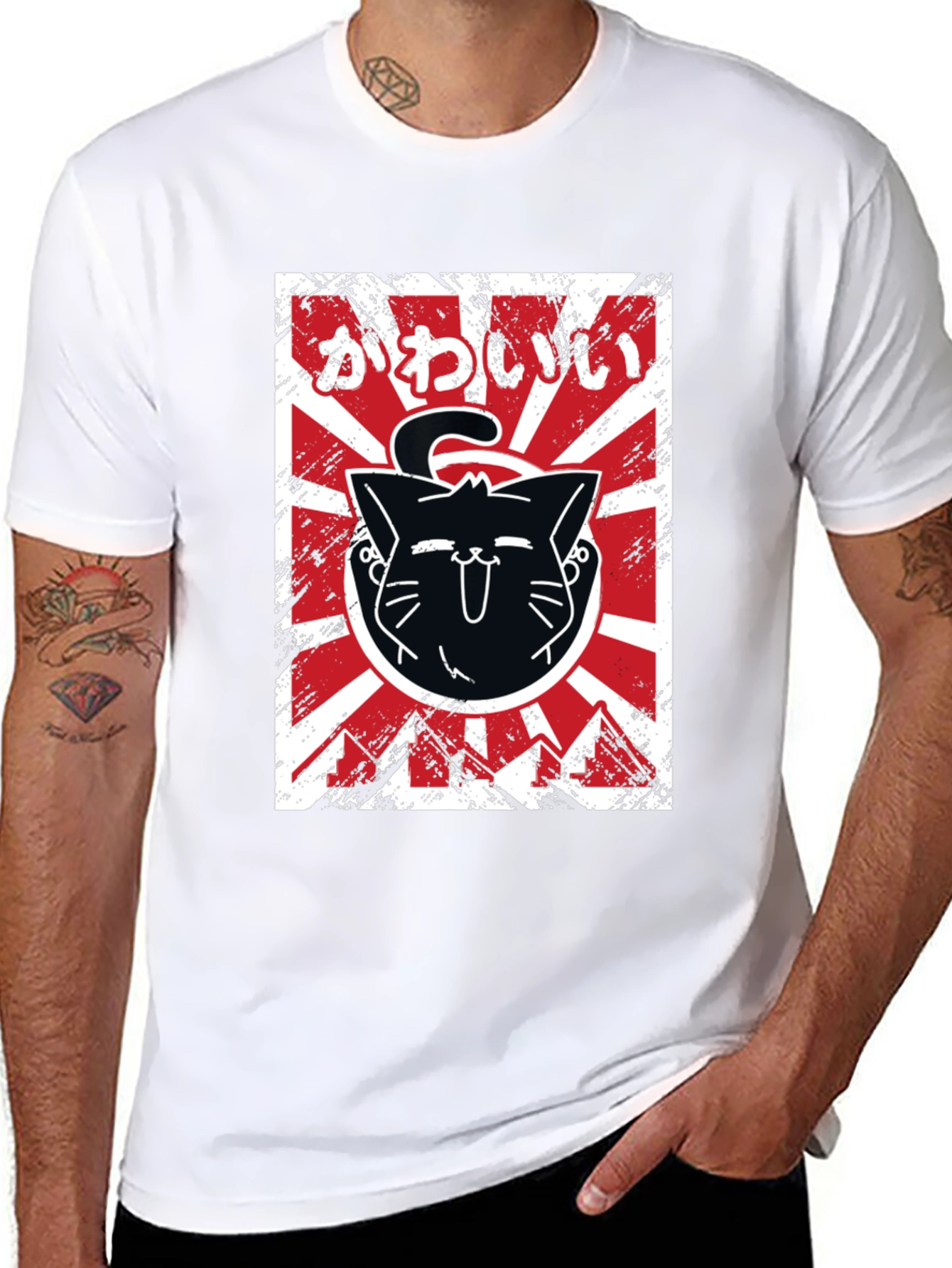 Kawaii Cat T-Shirt Japanese Style Tee