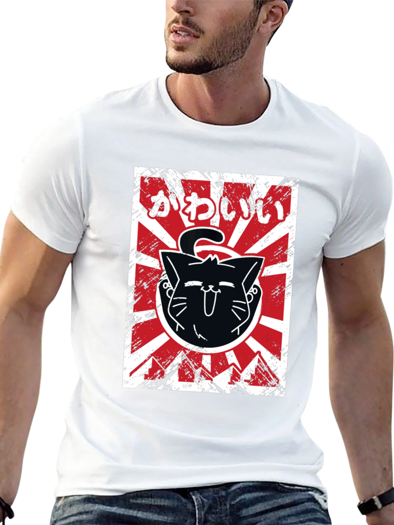 Kawaii Cat T-Shirt Japanese Style Tee