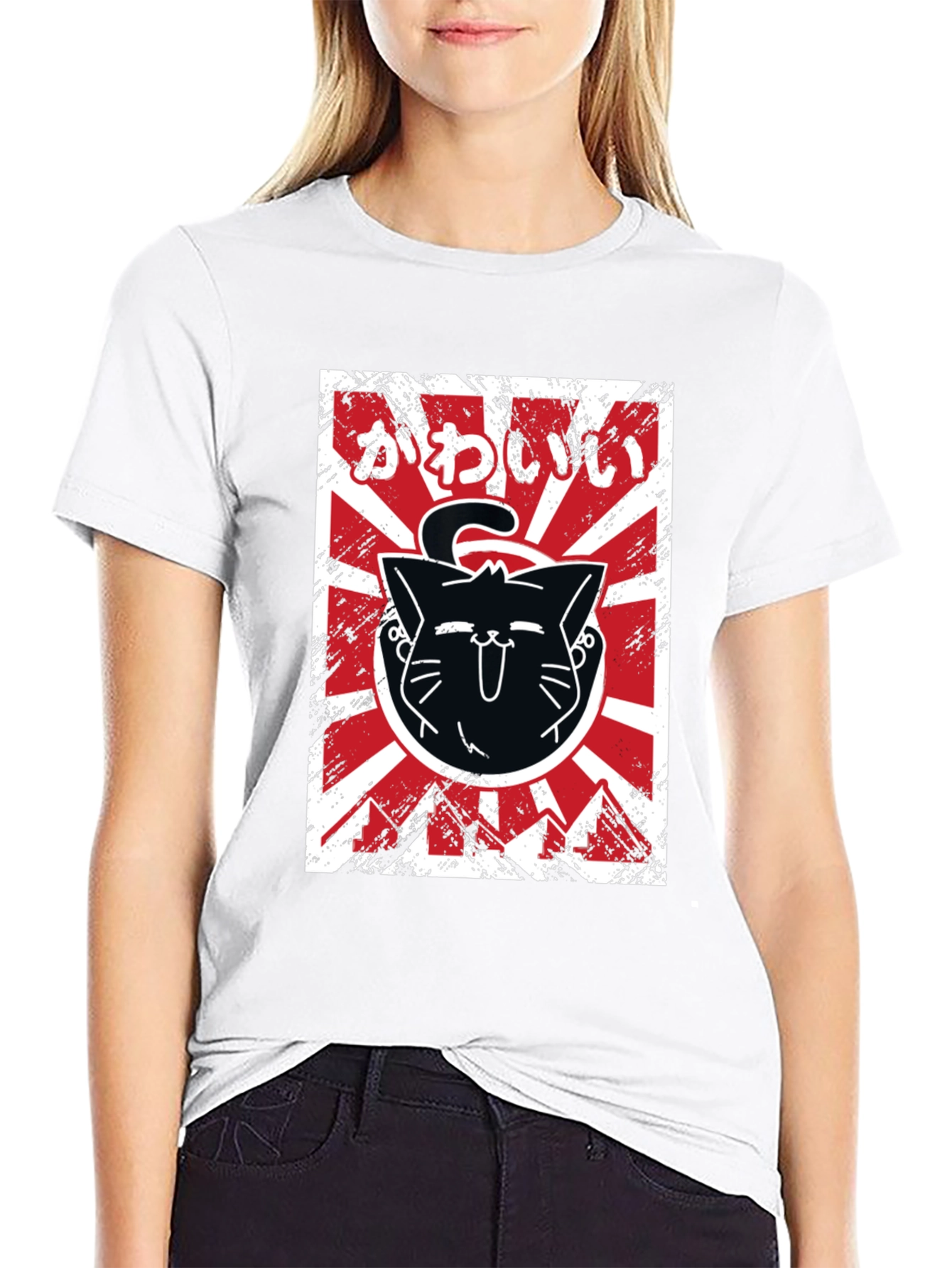 Kawaii Cat T-Shirt Japanese Style Tee