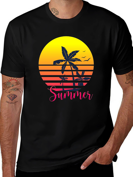Retro Summer Palm Tree T-Shirt