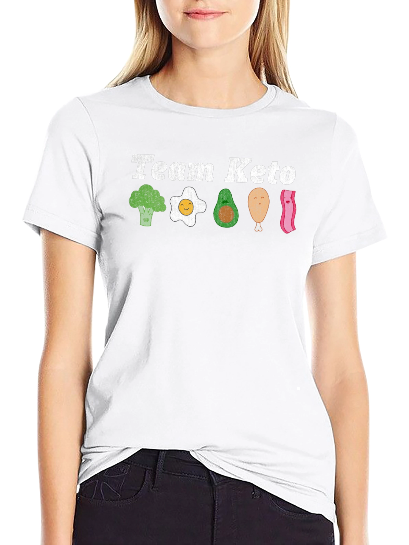 Team Keto T-Shirt - Broccoli Egg Avocado & Bacon