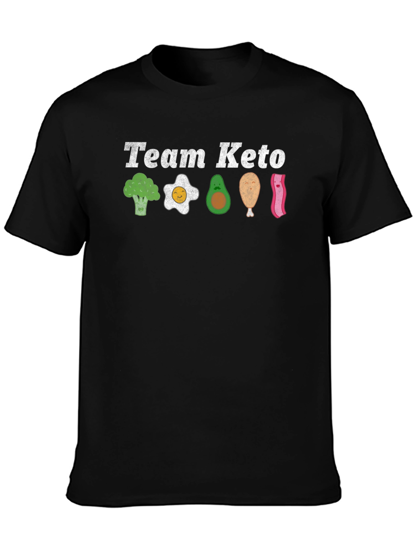 Team Keto T-Shirt - Broccoli Egg Avocado & Bacon
