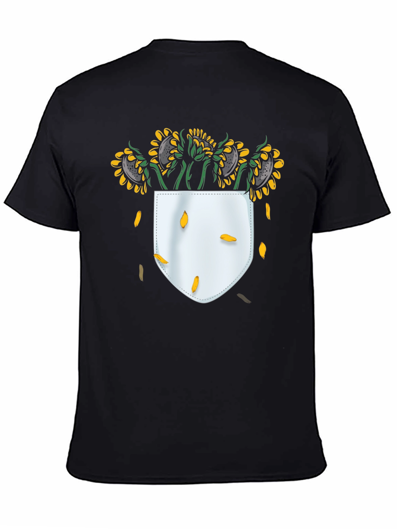 Sunflower Pocket T-Shirt - Black Graphic Tee