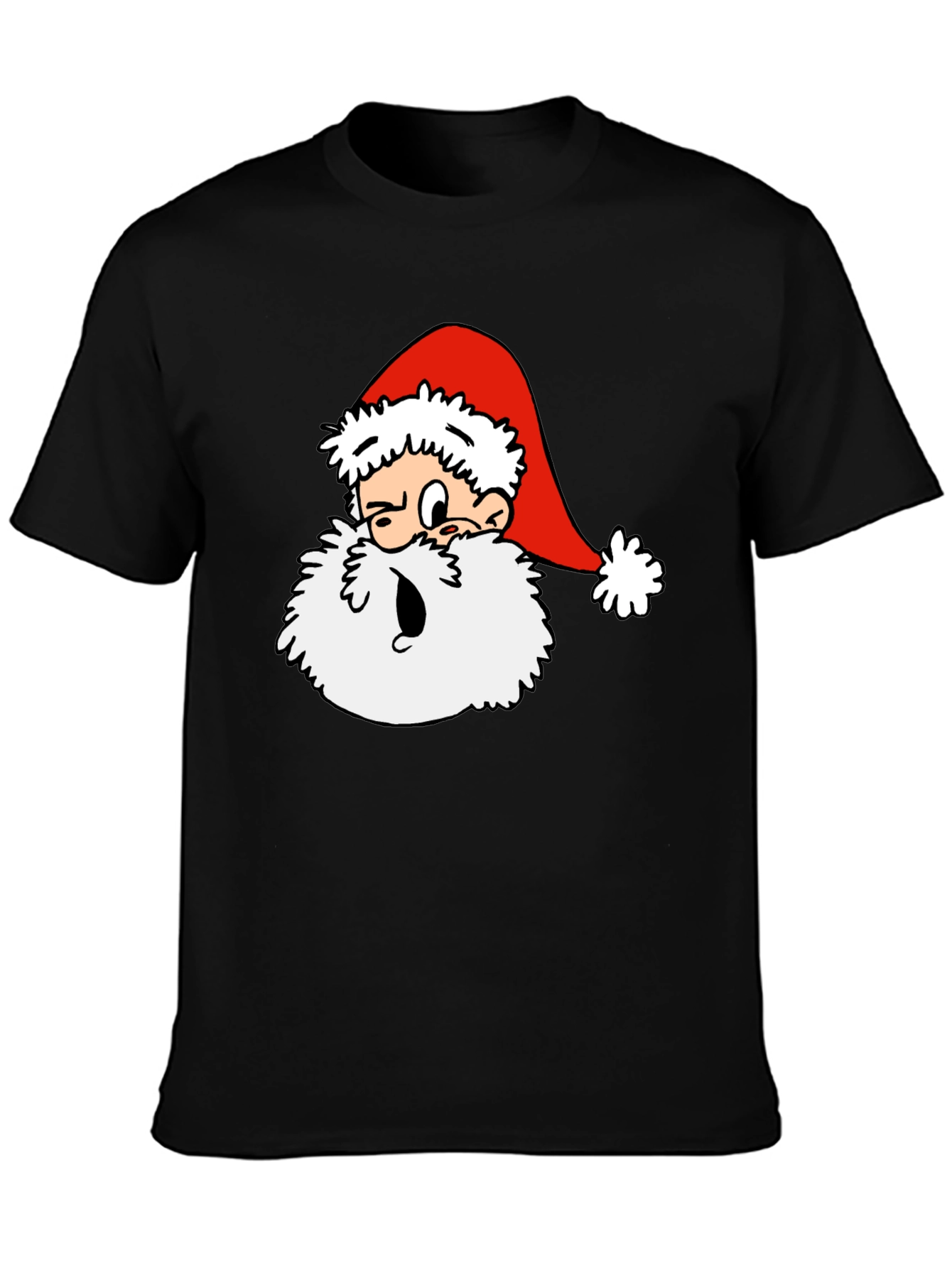 Cartoon Santa T-Shirt - Holiday Cheer