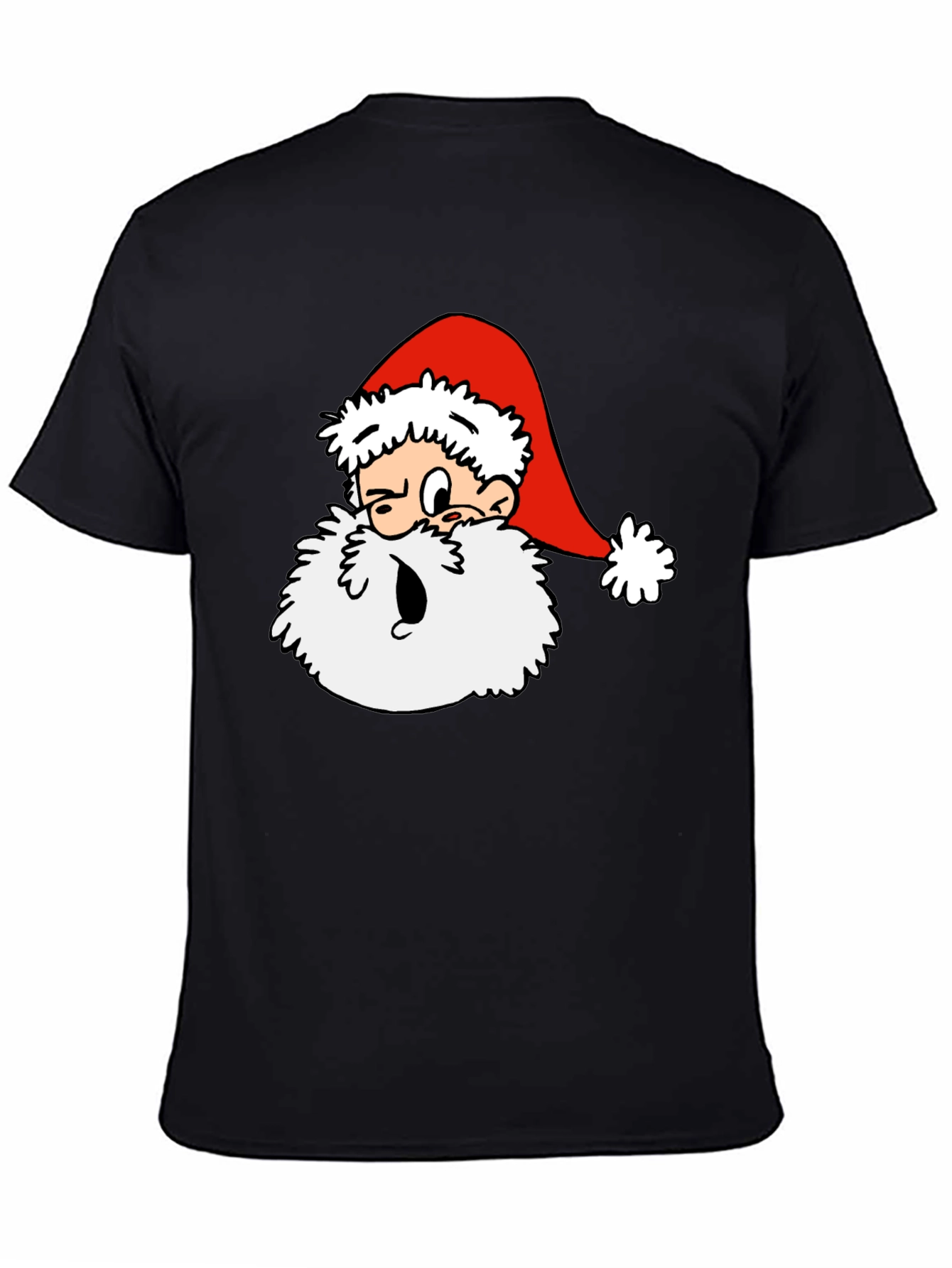 Cartoon Santa T-Shirt - Holiday Cheer