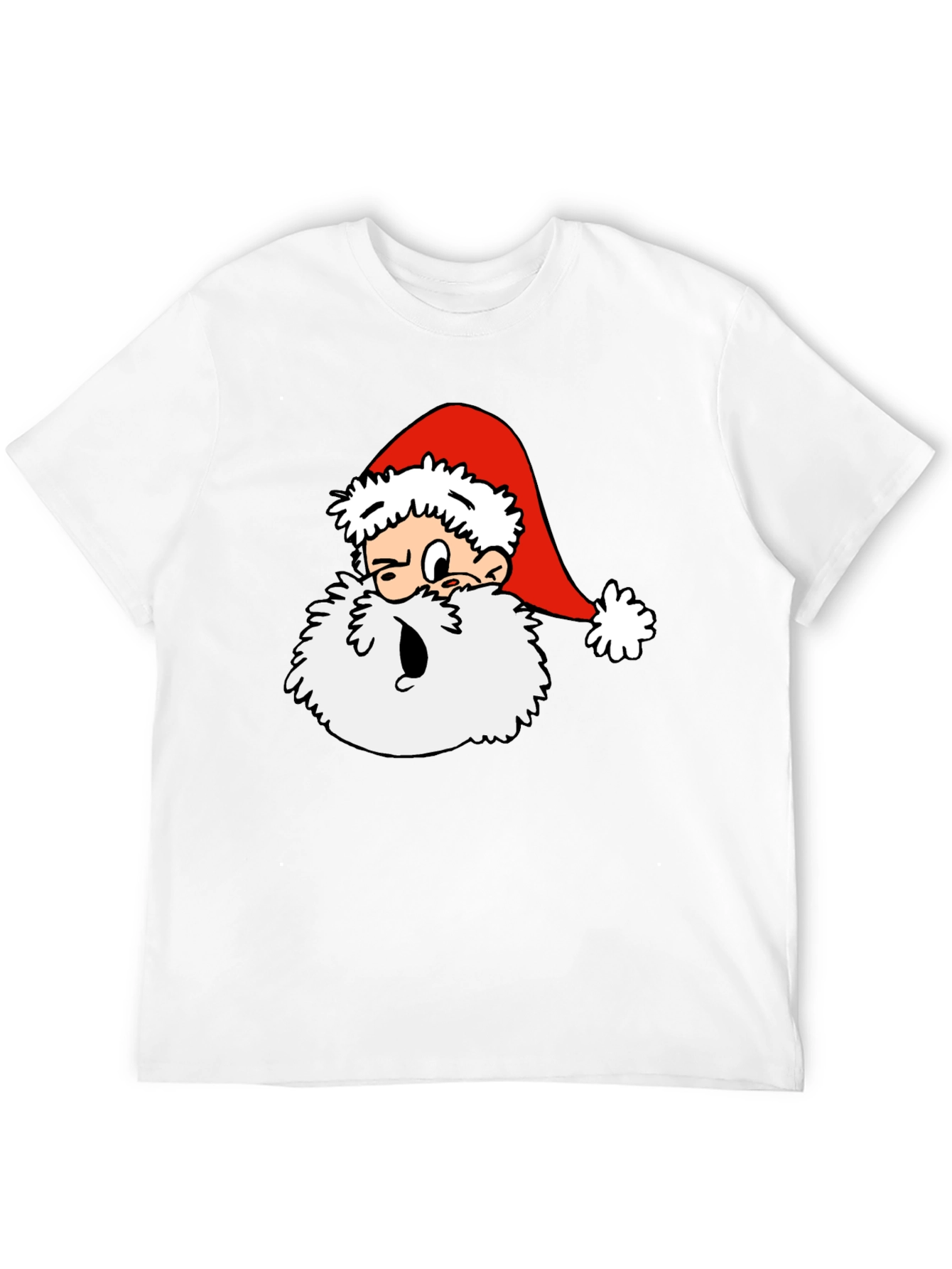 Cartoon Santa T-Shirt - Holiday Cheer