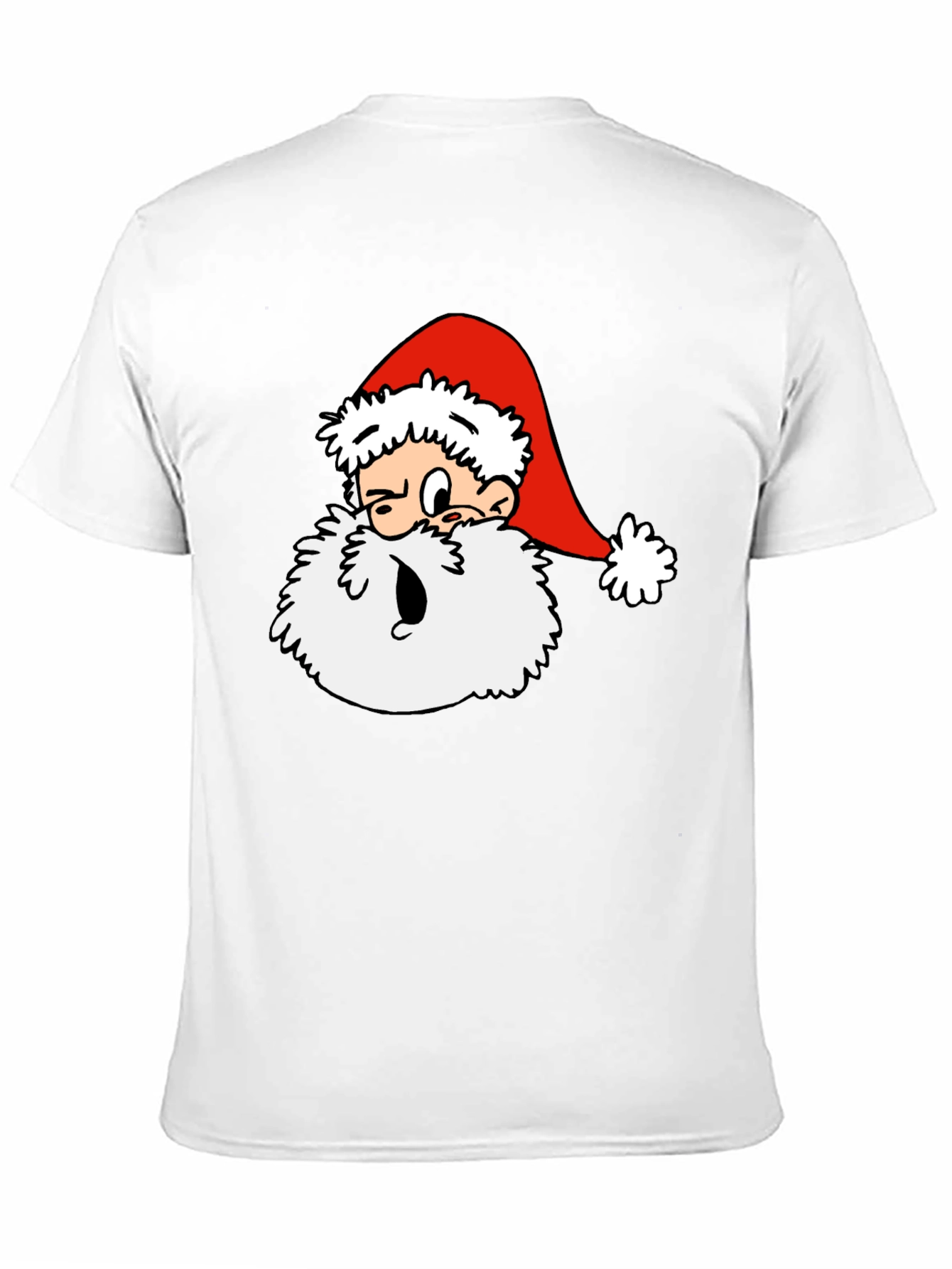 Cartoon Santa T-Shirt - Holiday Cheer