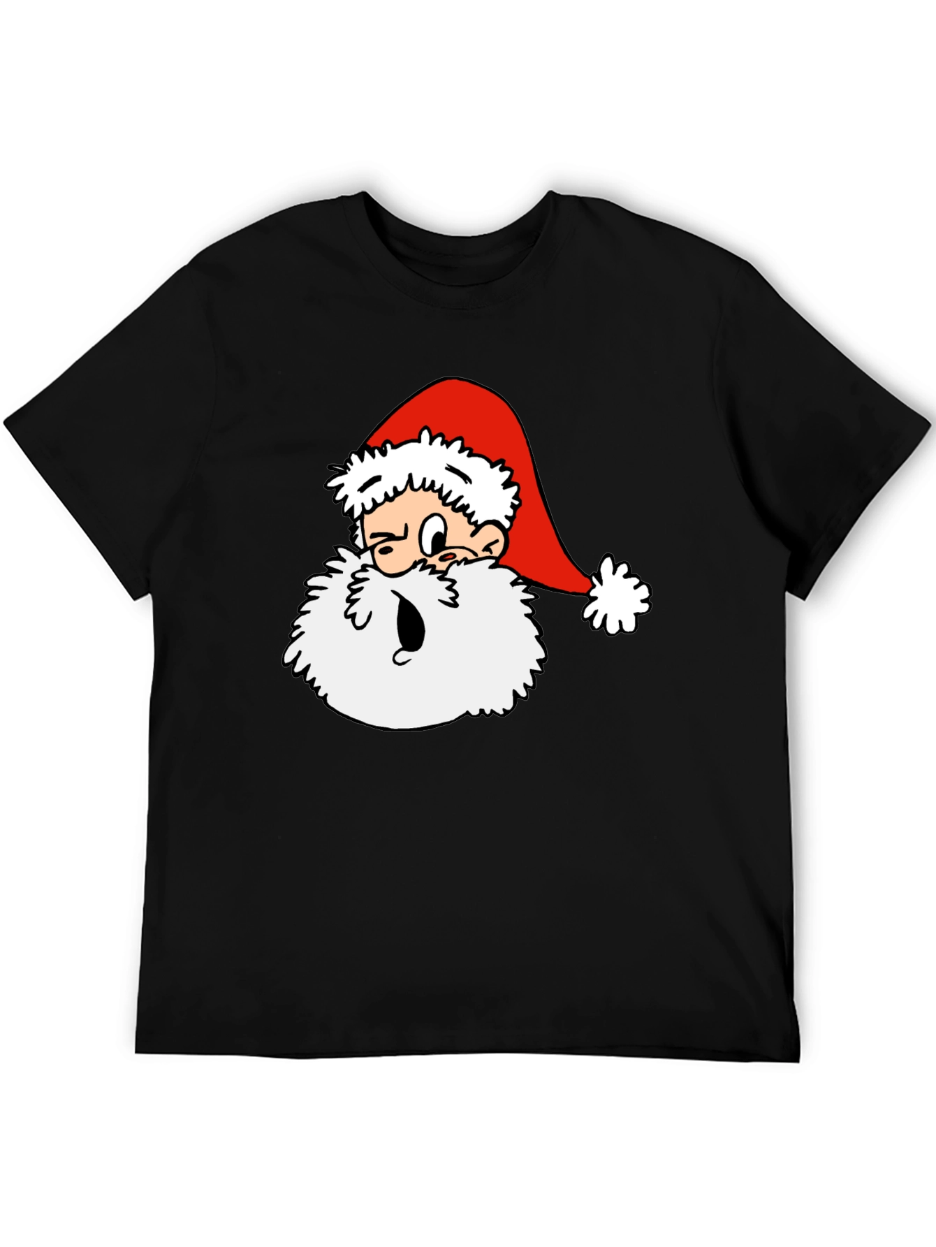 Cartoon Santa T-Shirt - Holiday Cheer