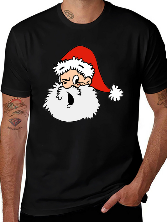Cartoon Santa T-Shirt - Holiday Cheer