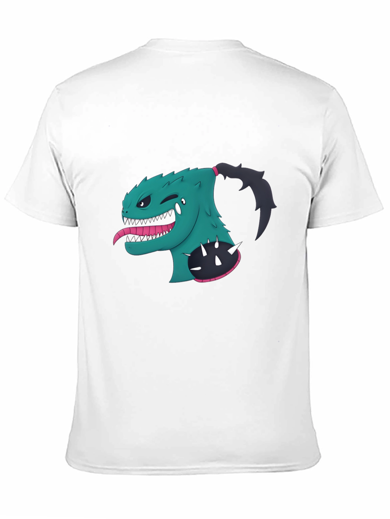 Monster Cartoon Graphic Black T-Shirt